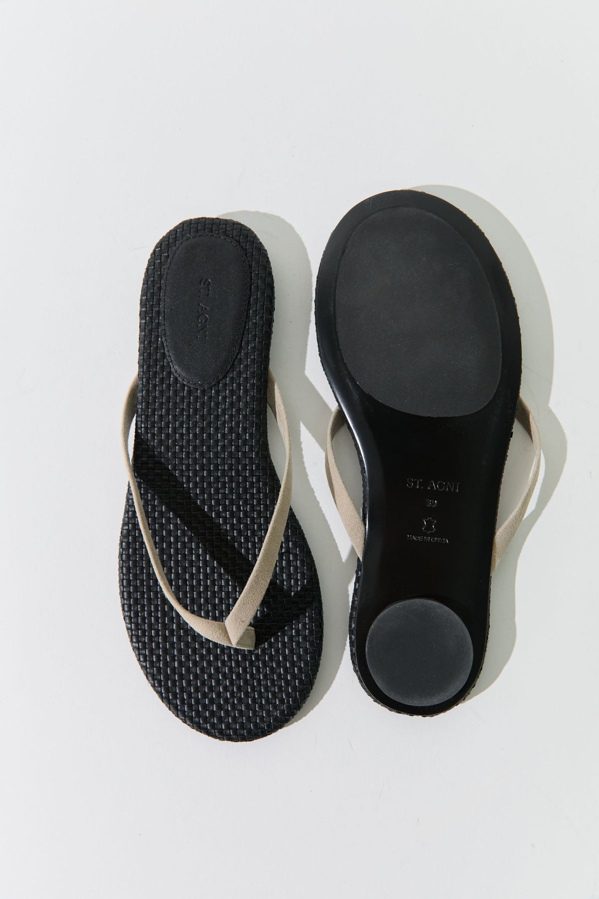 Suede Woven Flip Flop - Rock