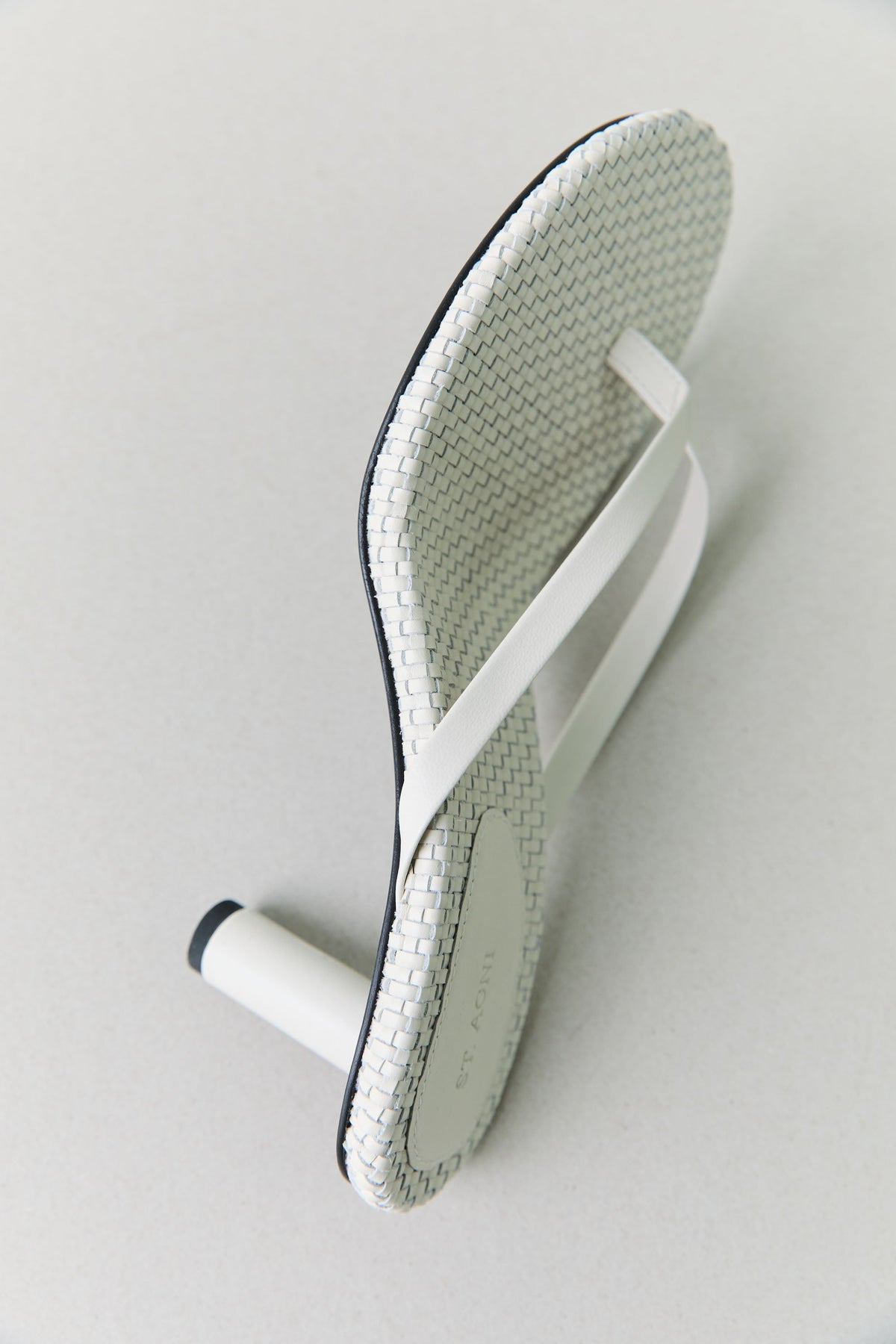 Woven Thong Heel - Ecru