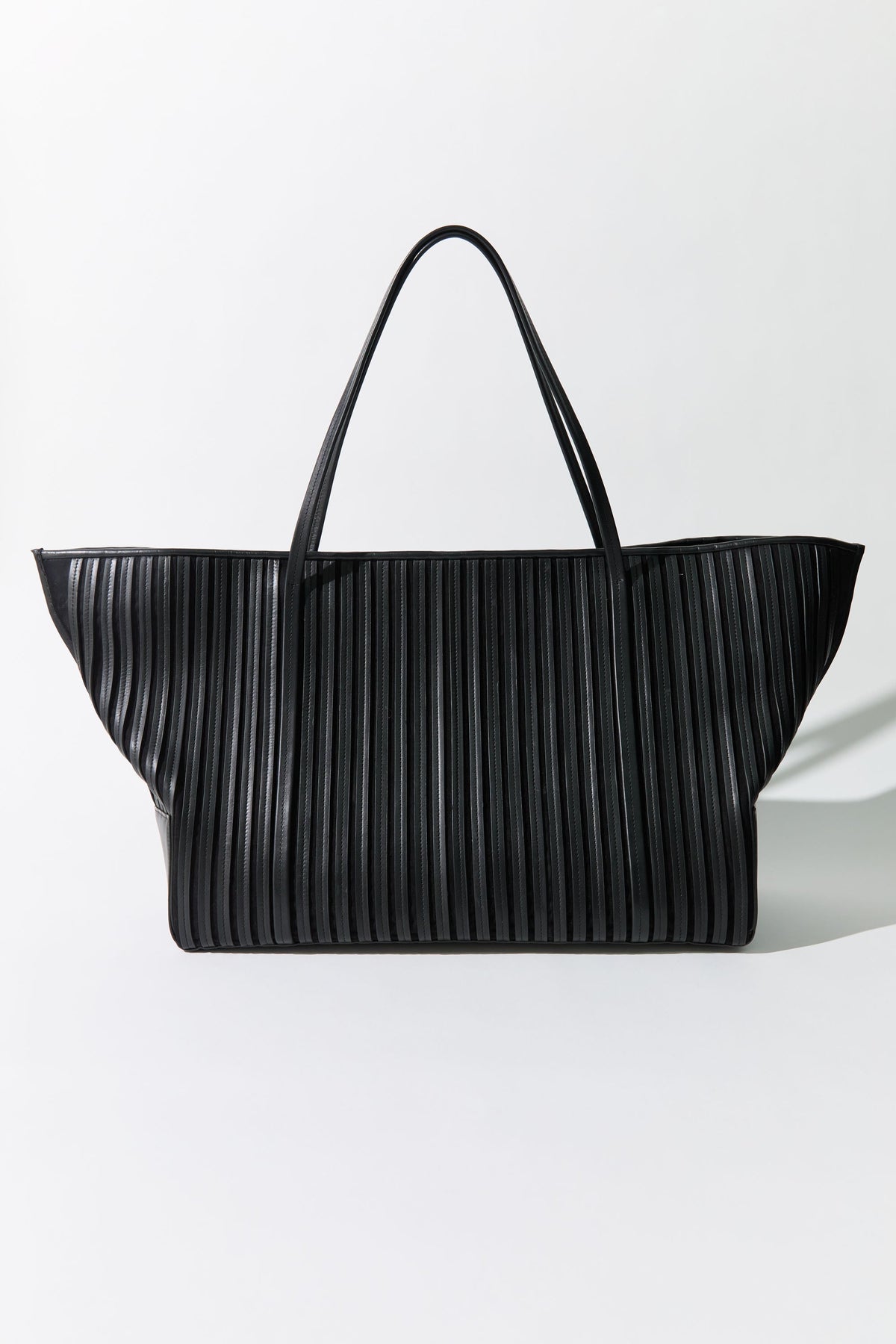 Large Linea Stitch Bateau Tote - Black