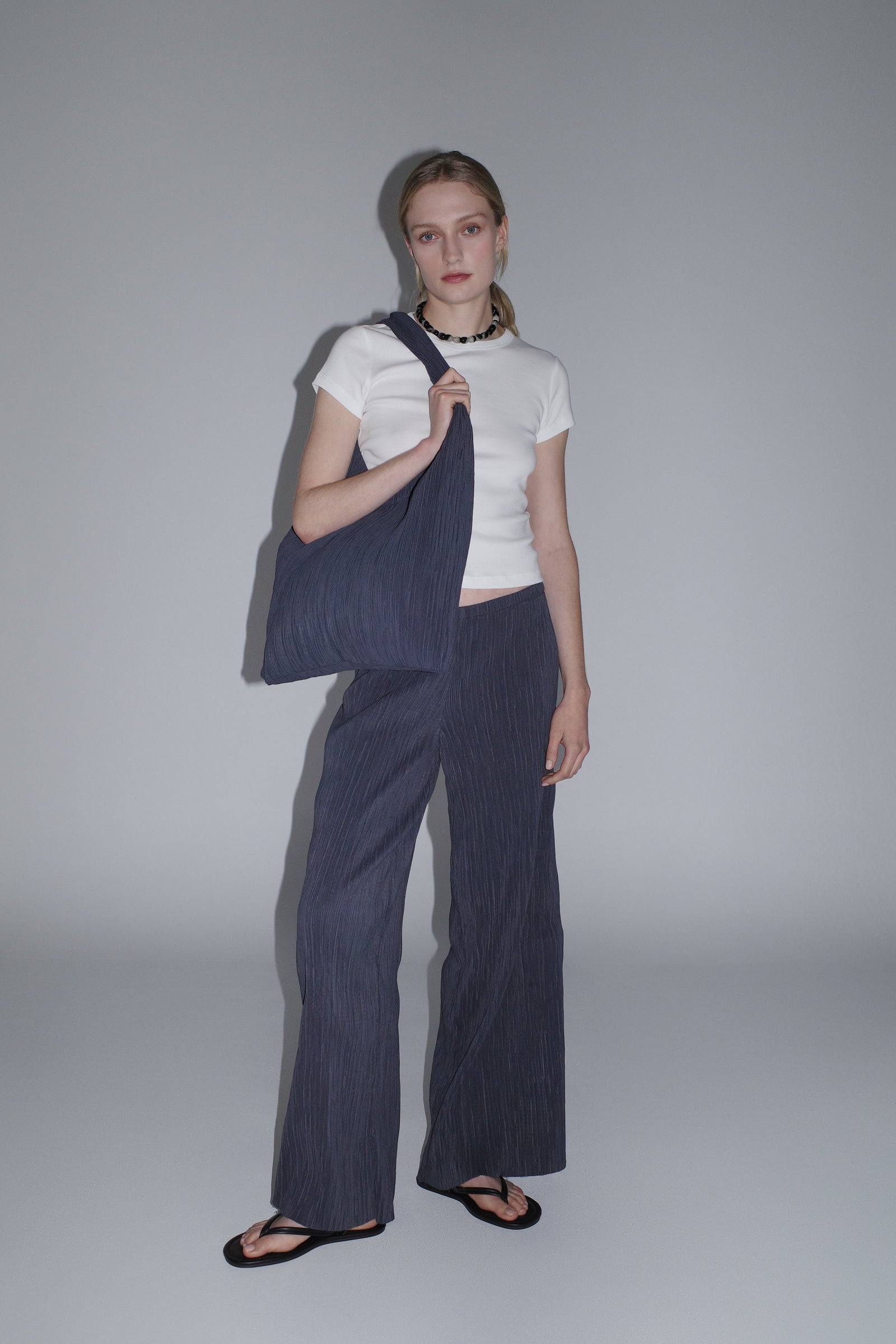 Mini Pleat Bag - Washed Black