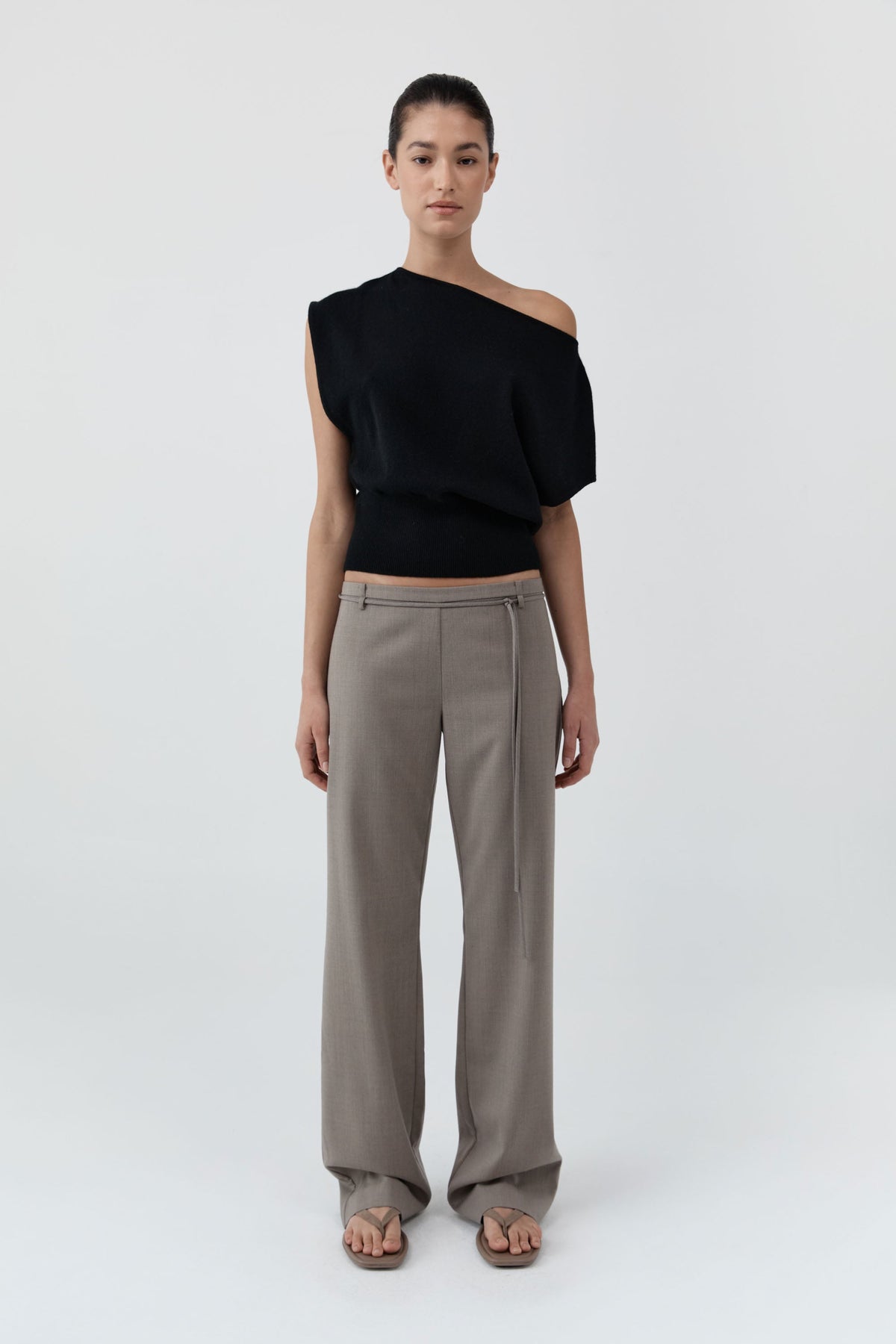 Cashmere Asymm Top - Black