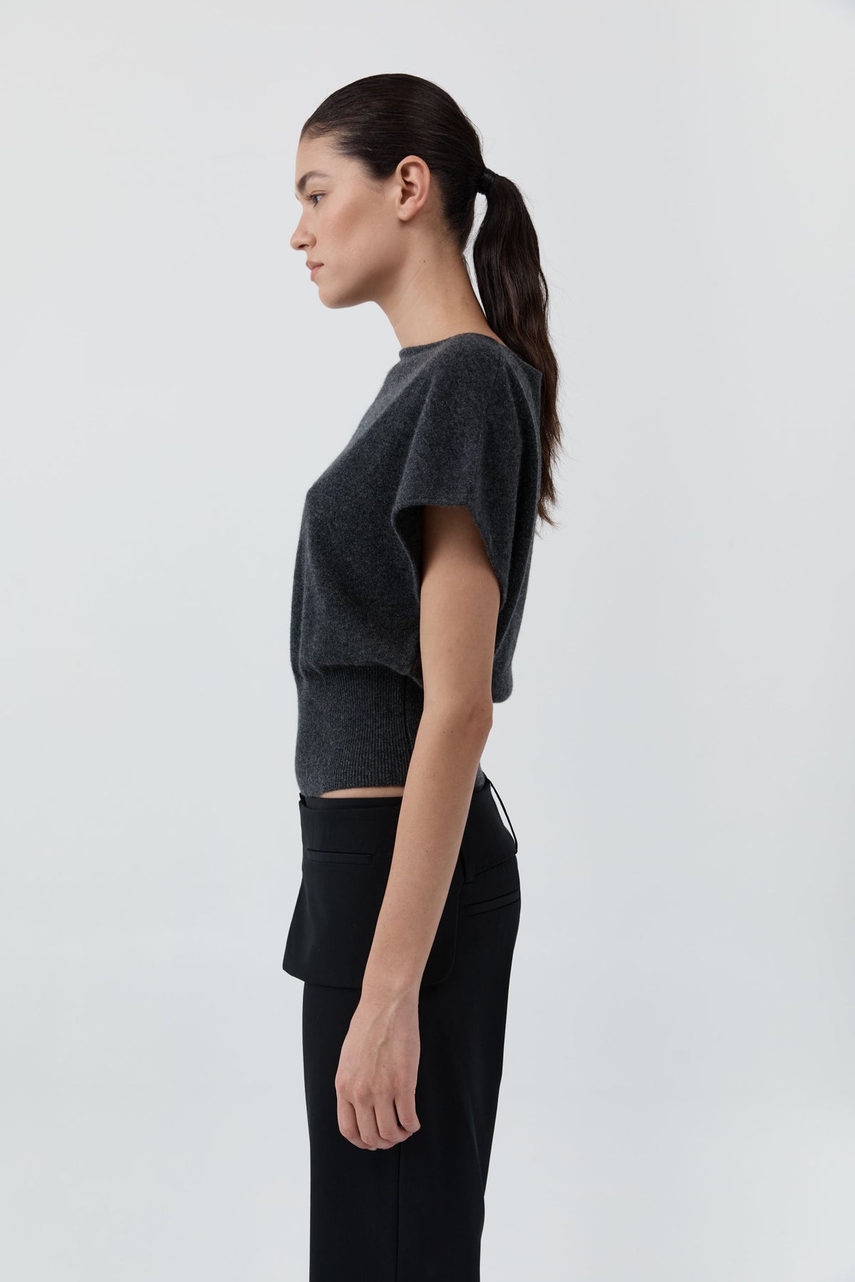 Belt Detail Pants - Black