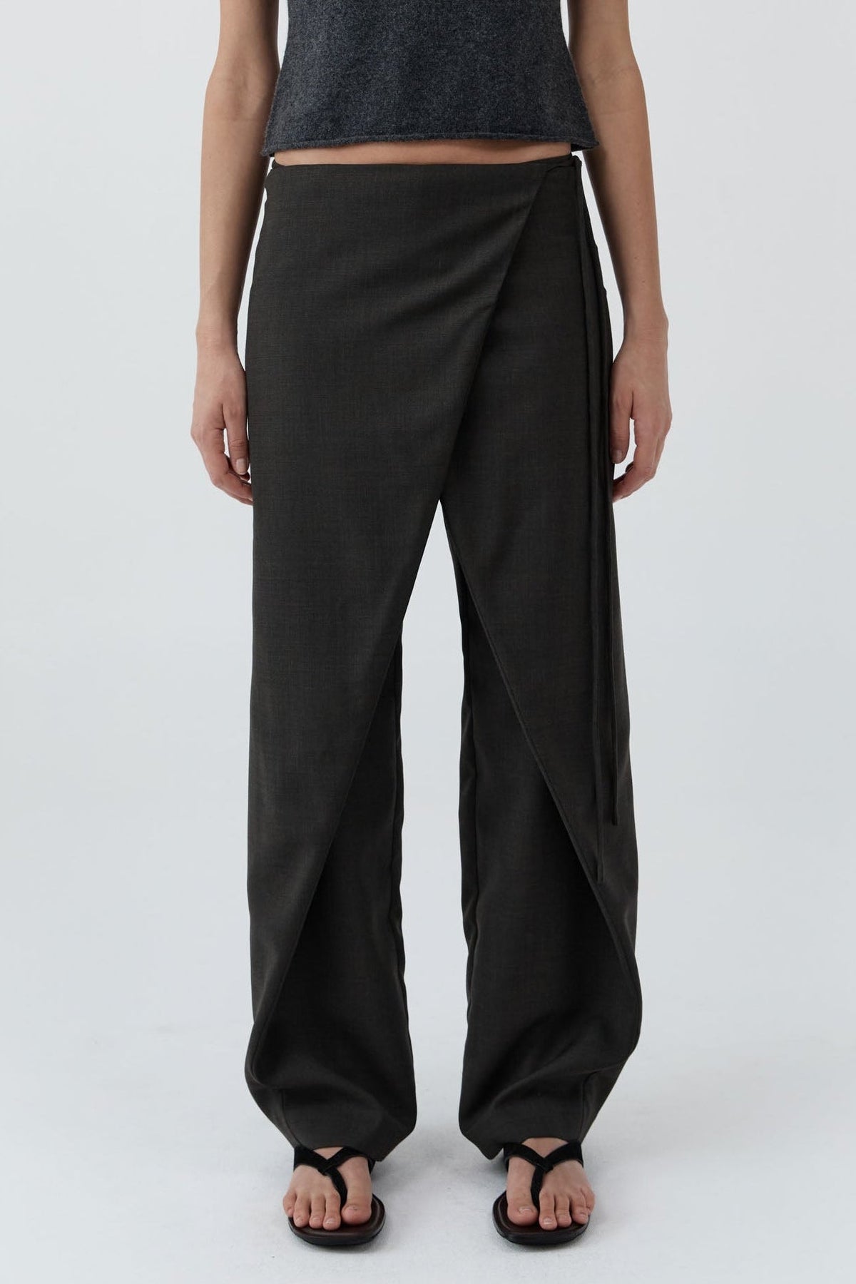 Wrap Rouleau Pants - Umber