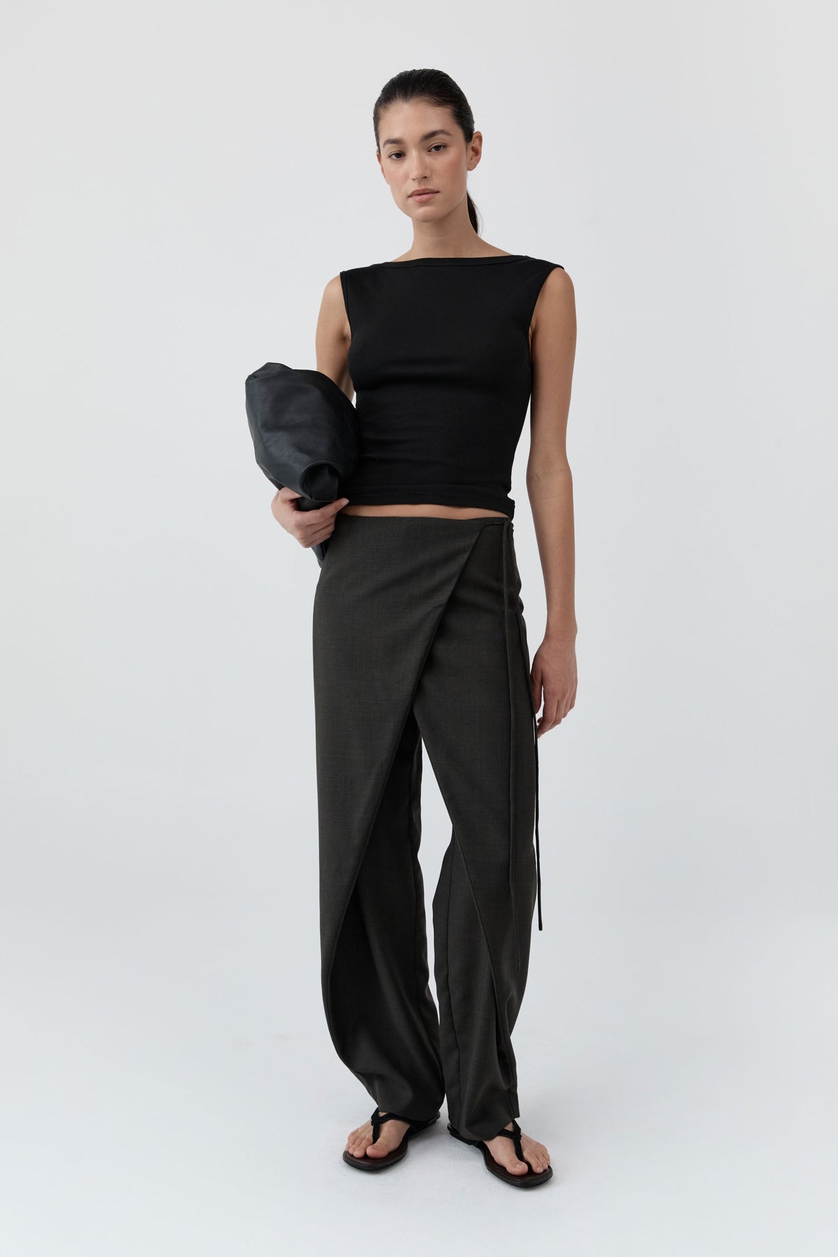 Wrap Rouleau Pants - Umber
