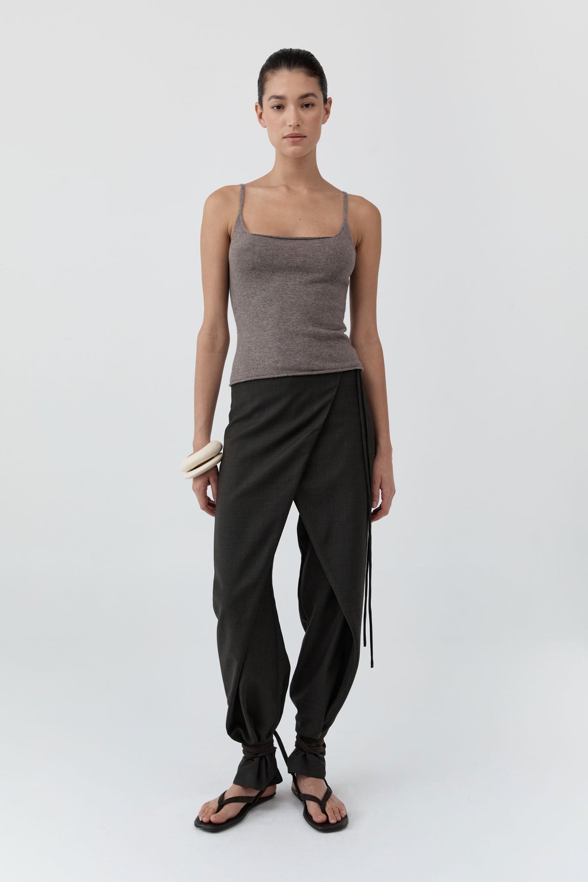 Merino Wool Slim Tank - Vapor