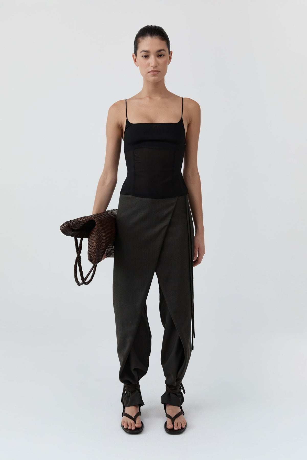 Stretch Silk Cami - Black