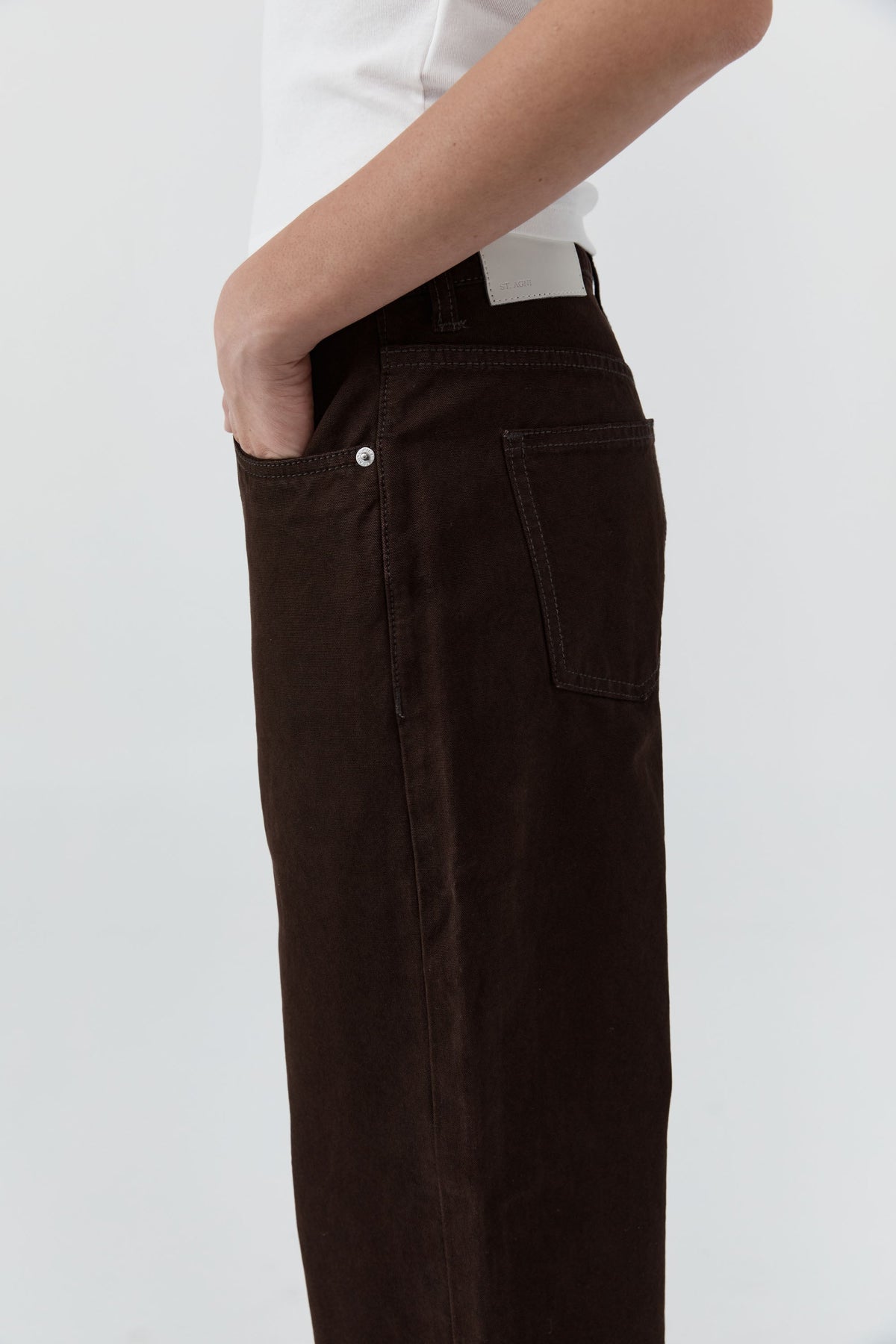 Canvas Classic Mid Rise Jeans - Bark