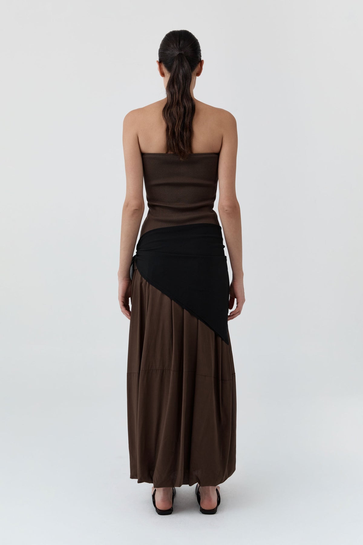 Stretch Silk Scarf - Black