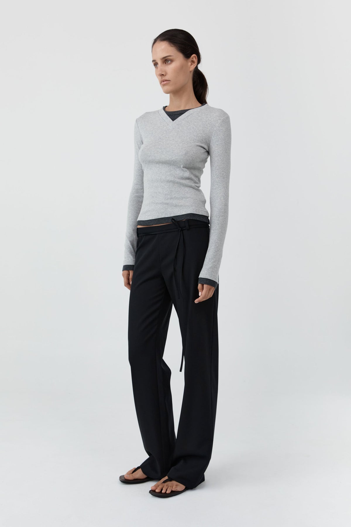 90s Rouleau Minimal Pants - Black