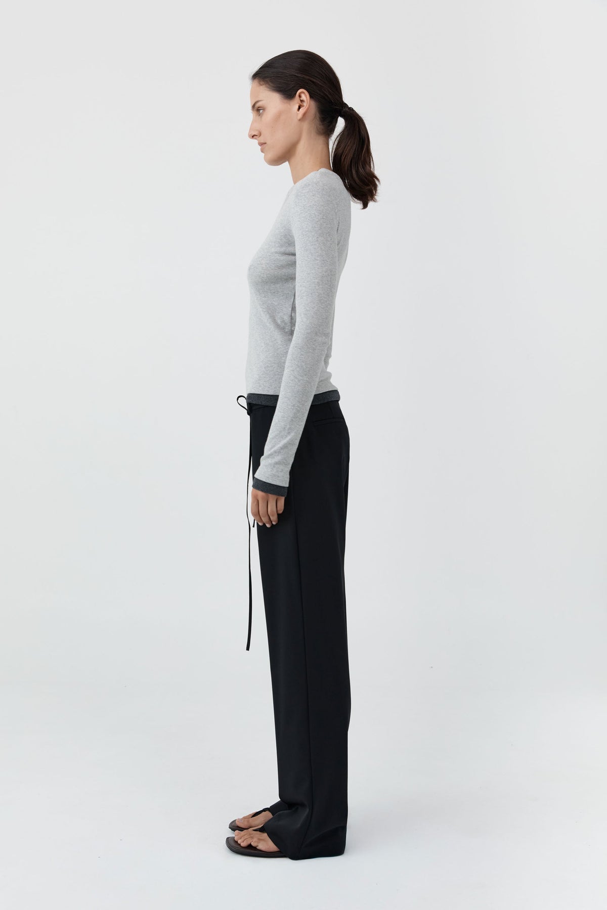 90s Rouleau Minimal Pants - Black