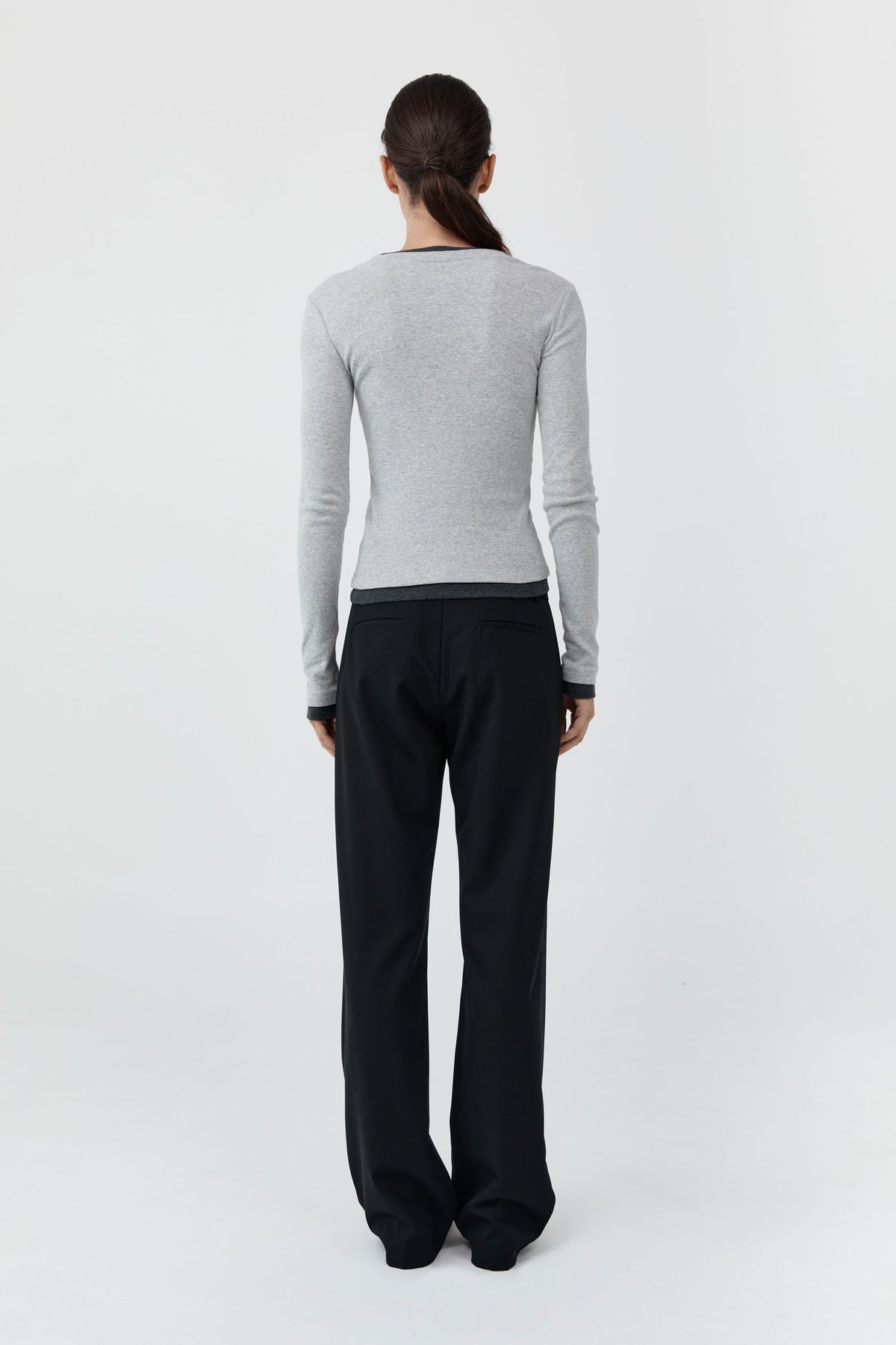 90s Rouleau Minimal Pants - Black
