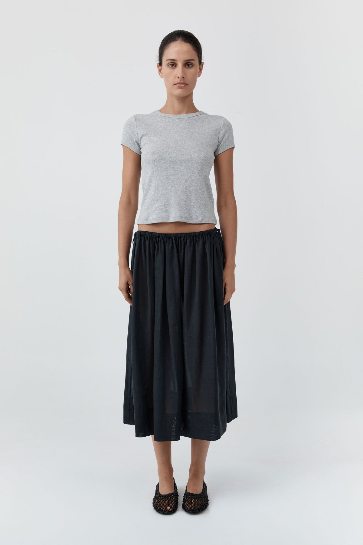 Organic Cotton Baby Tee - Grey Marle