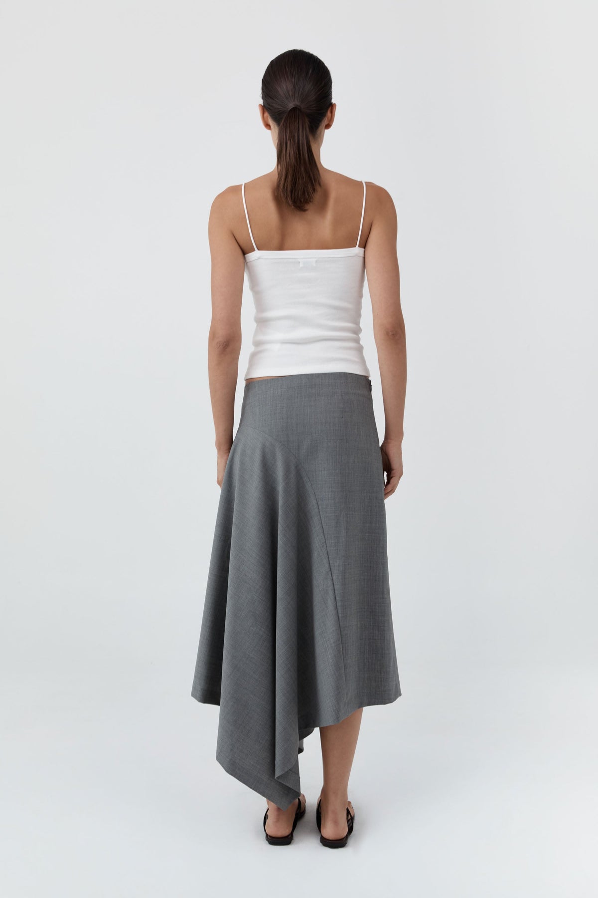 Wool Asymm Skirt - Pumice