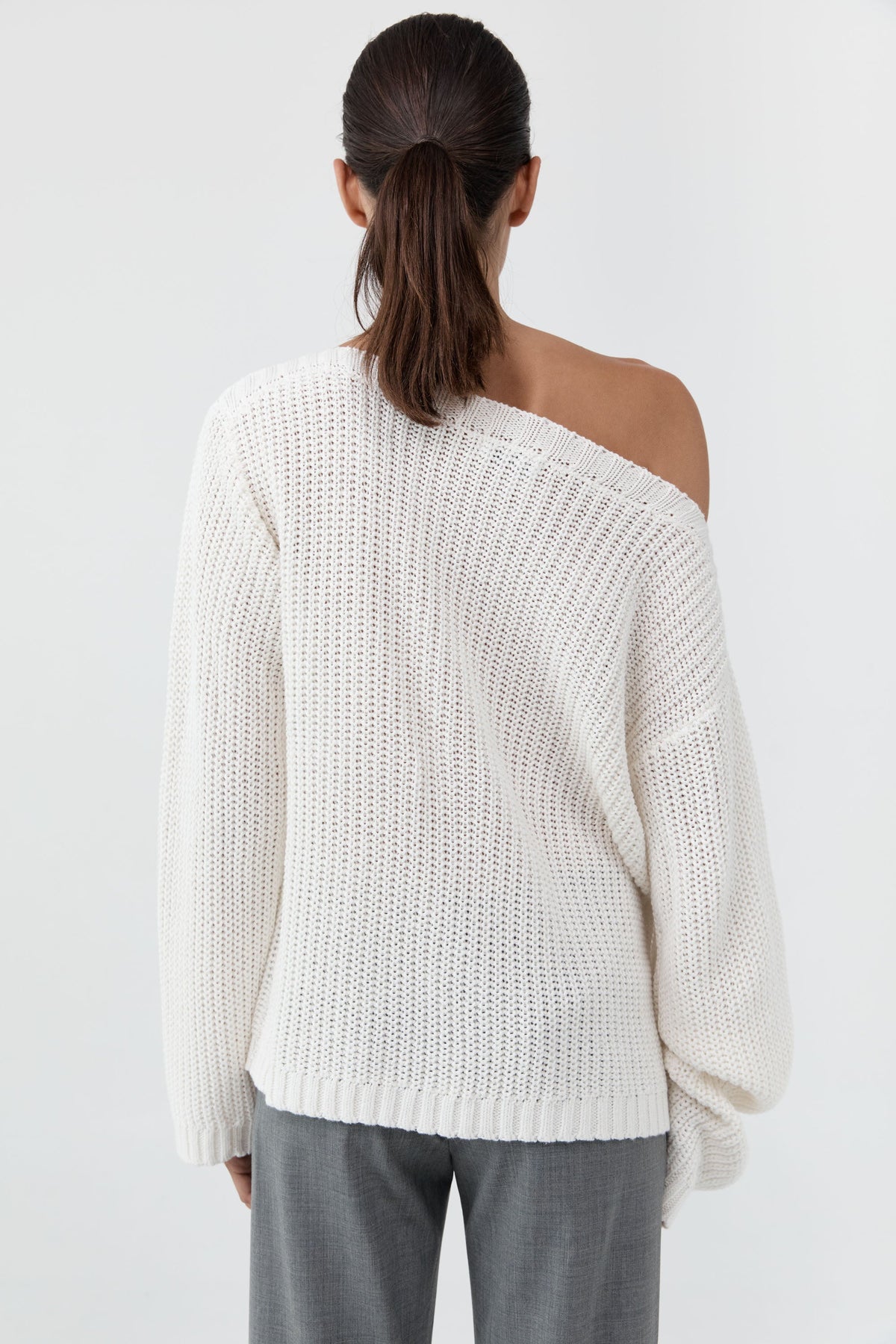 Relaxed Bateau Jumper - Off White