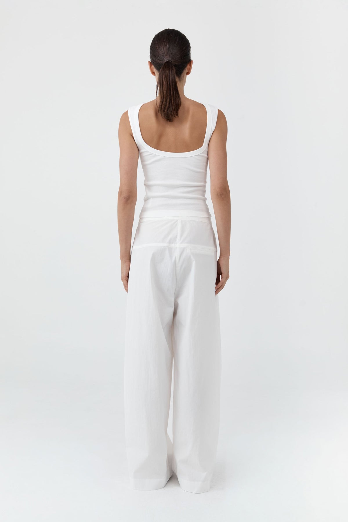 Relaxed Pleat Pants - Off White