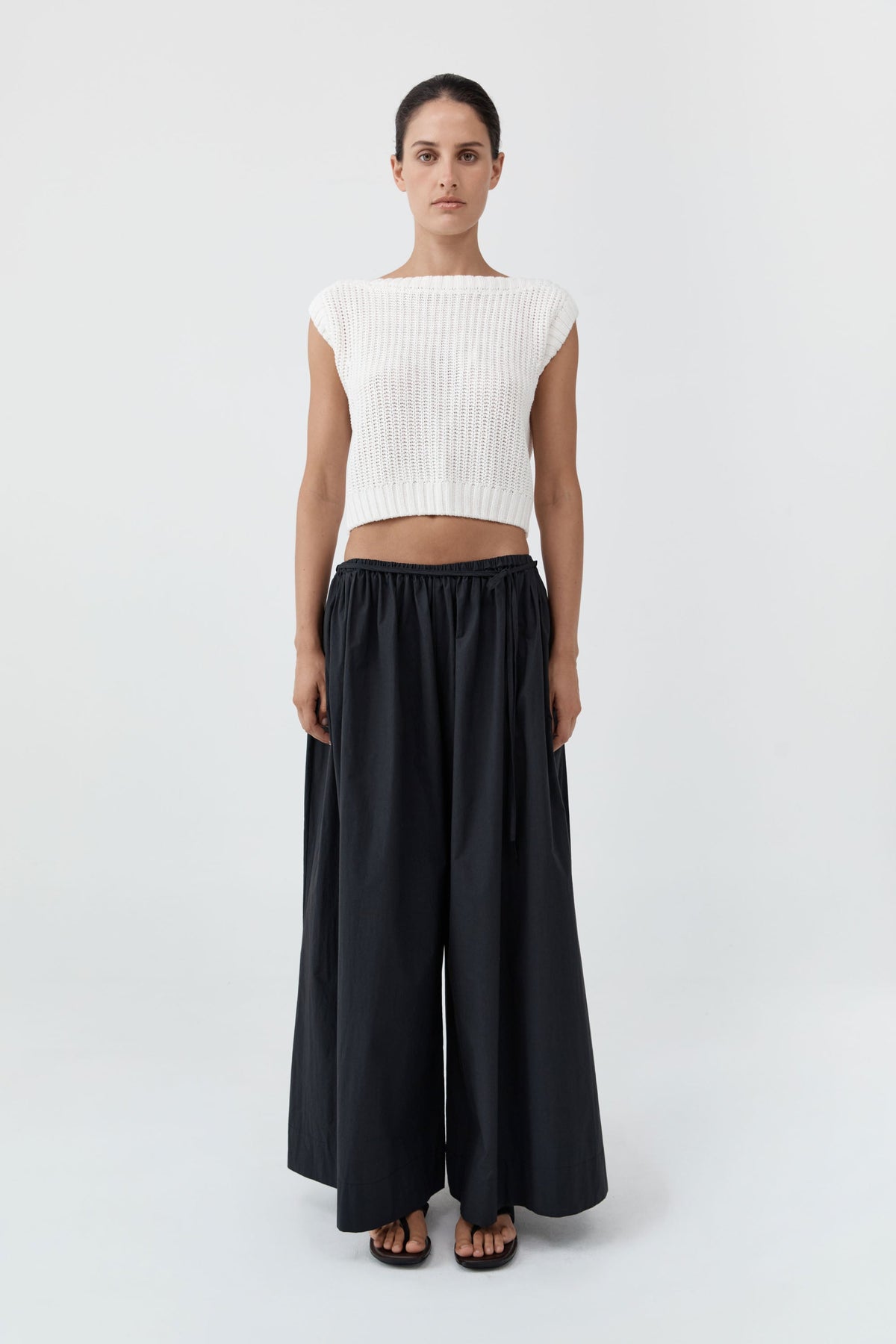 Relaxed Bateau Top - Off White