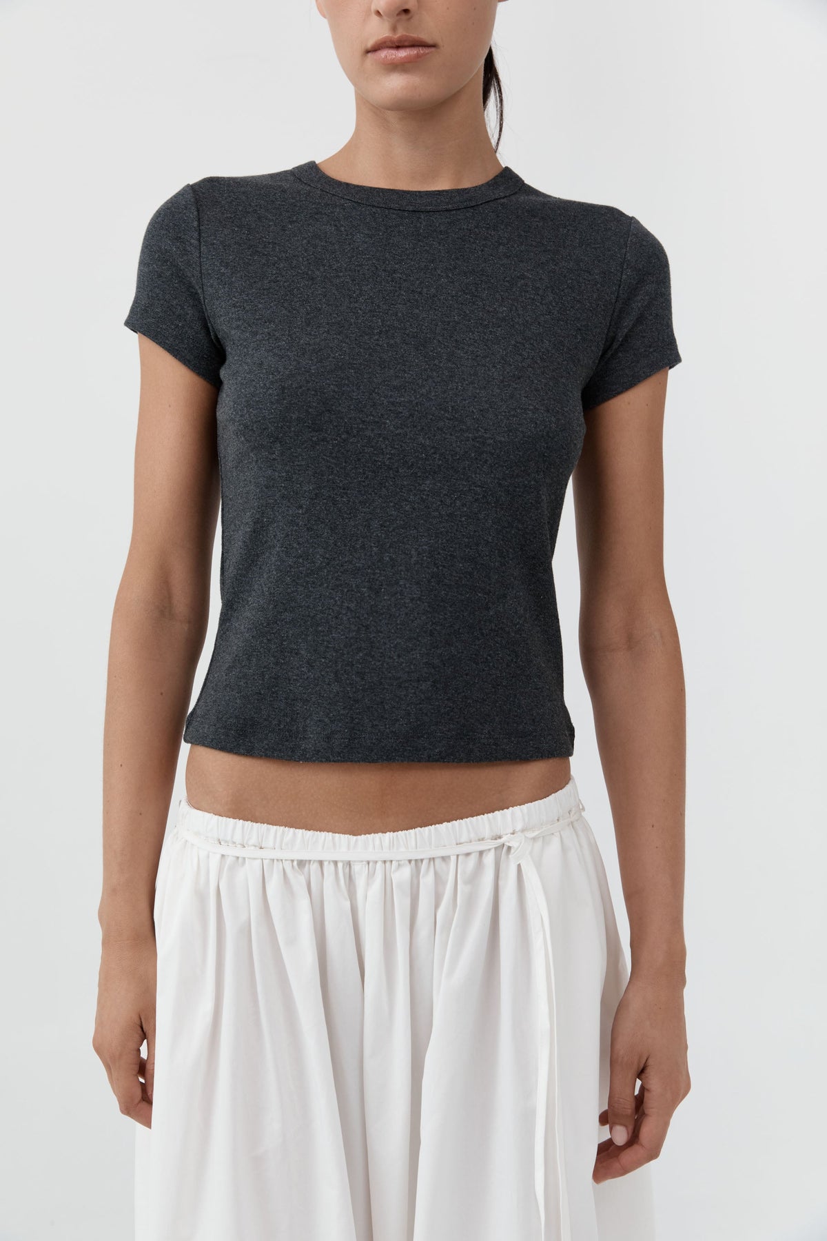 Organic Cotton Baby Tee - Charcoal Melange