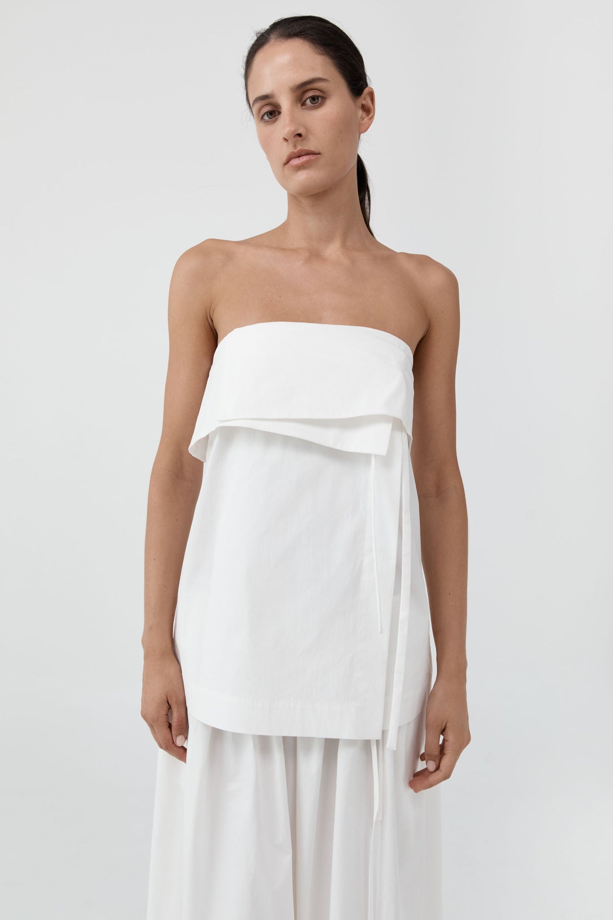 Strapless Wrap Top - Off White