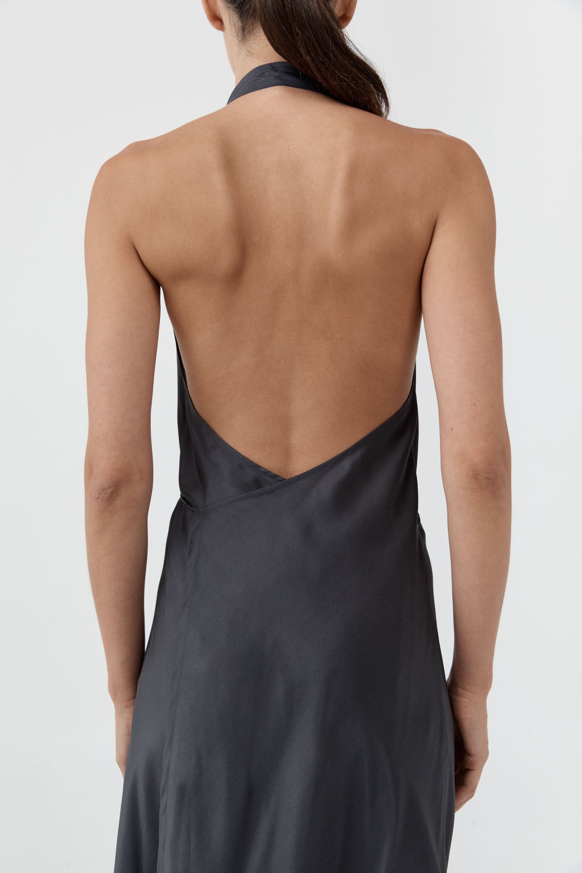 Silk Wrap Dress - Washed Black