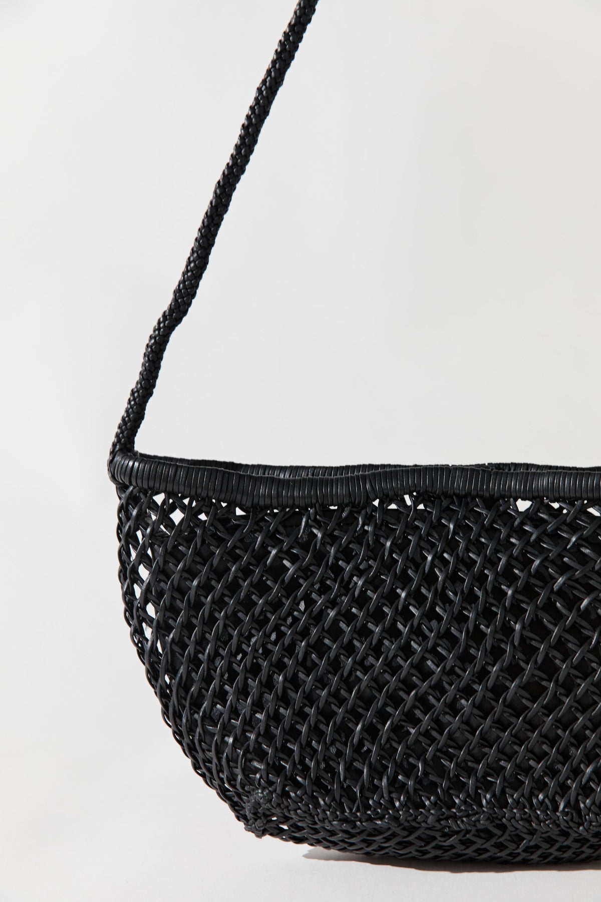 Mesh Crescent Bag - Black