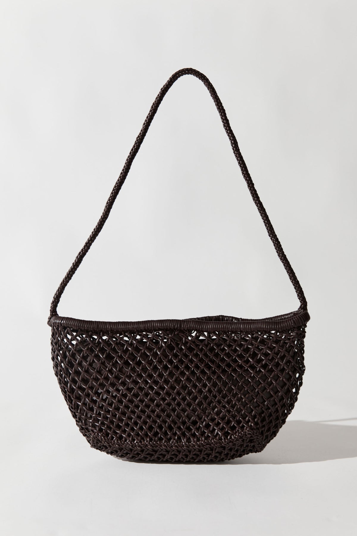 Mesh Crescent Bag - Coffee