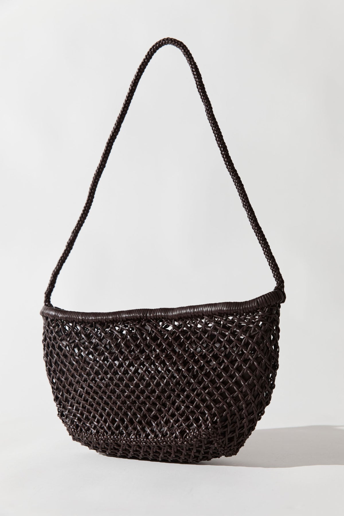 Mesh Crescent Bag - Coffee