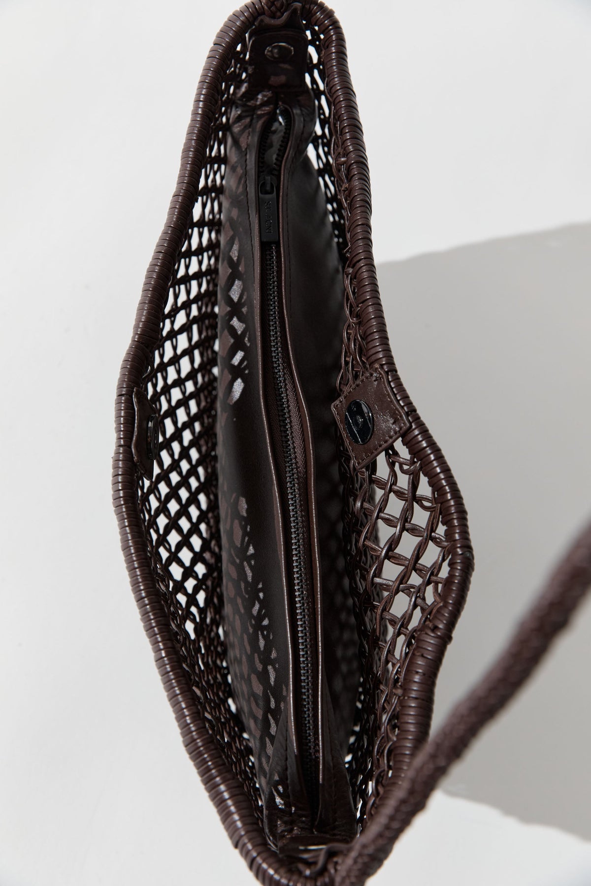 Mesh Crescent Bag - Coffee