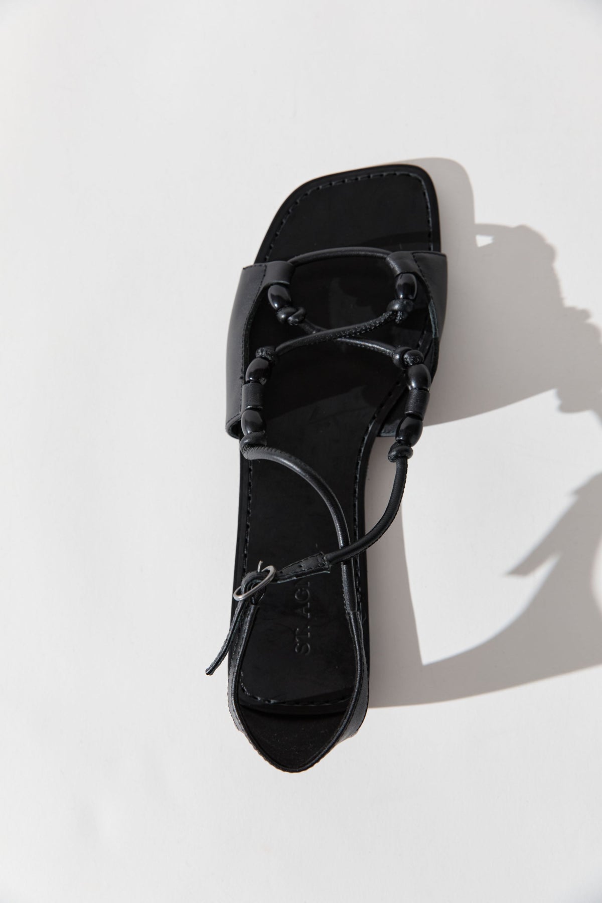 Beaded Detail Sandal - Black