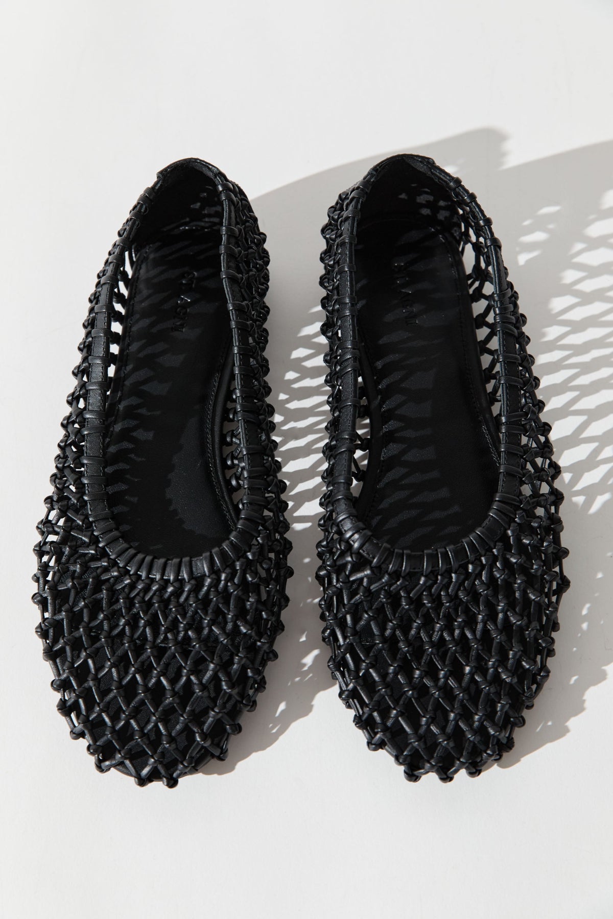 Woven Ballerina Flat - Black