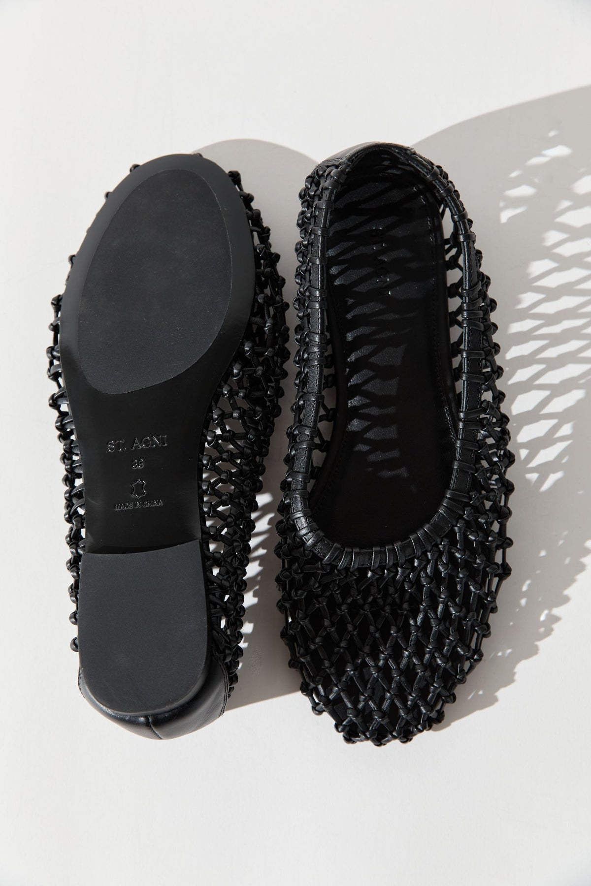 Woven Ballerina Flat - Black