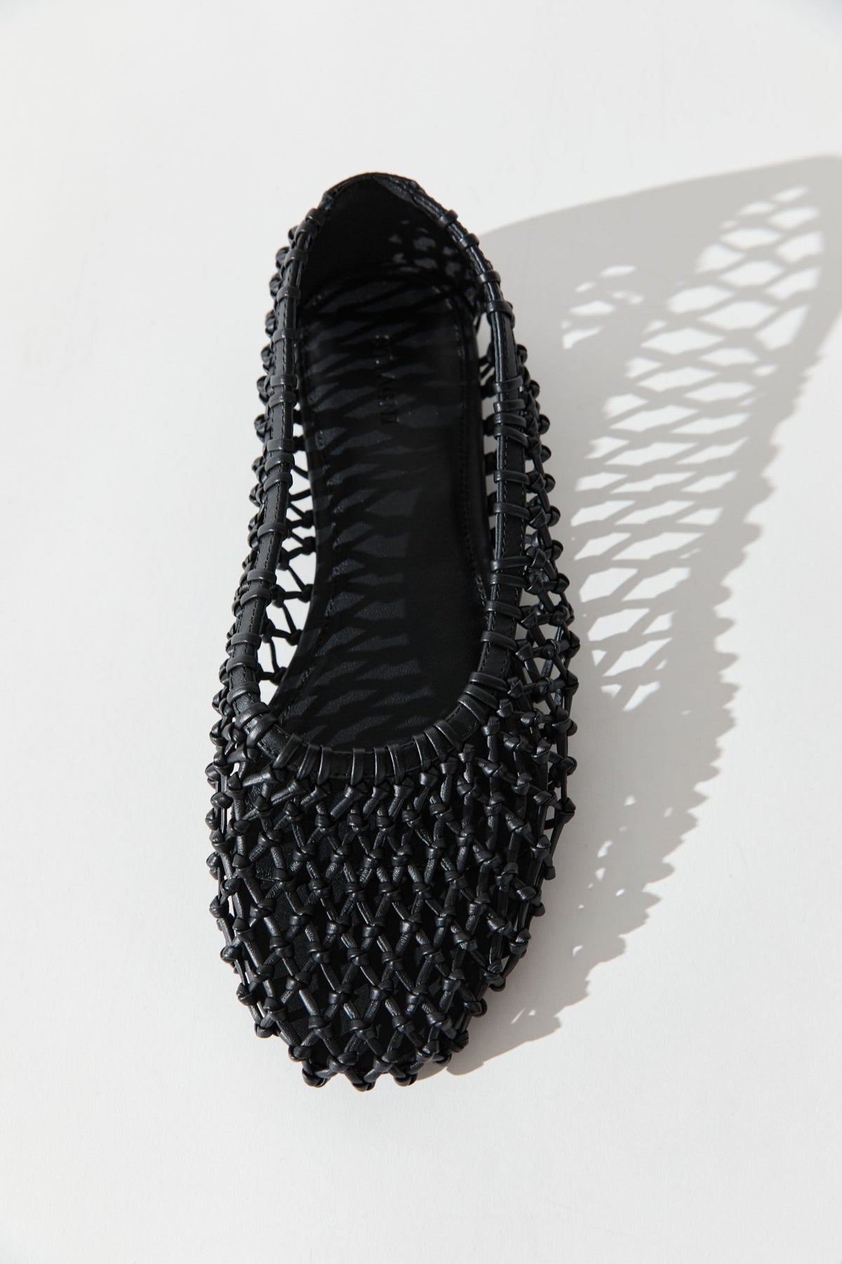 Woven Ballerina Flat - Black