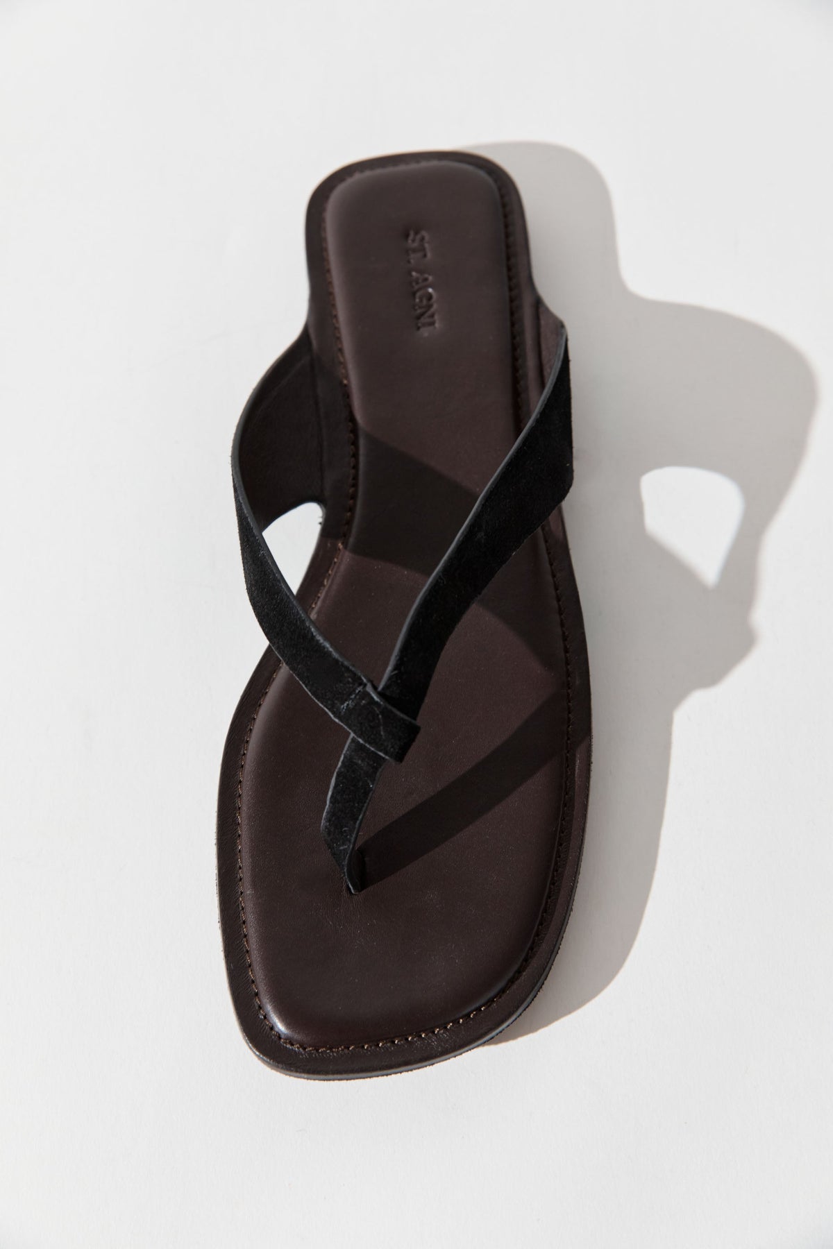 Suede Opanka Slide - Black/Coffee