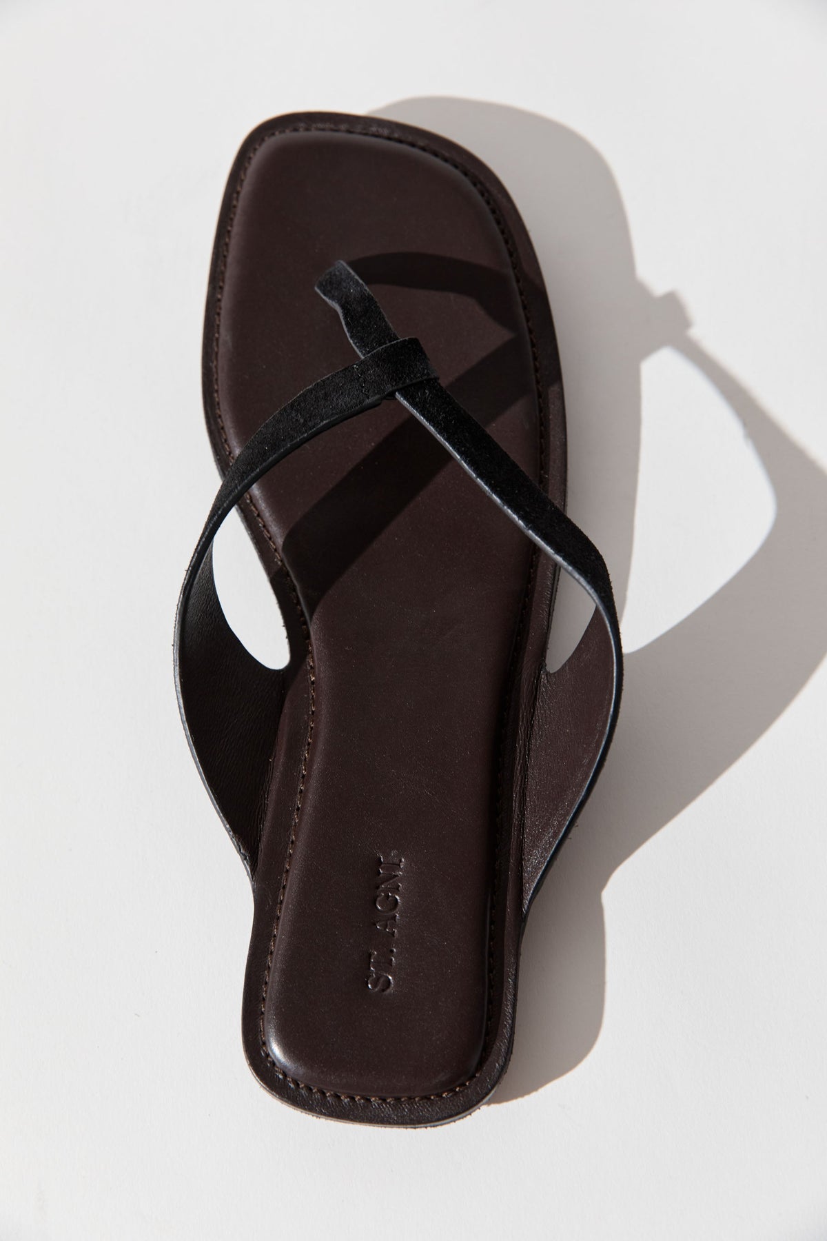 Suede Opanka Slide - Black/Coffee