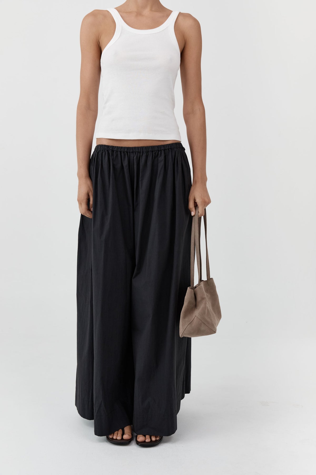 Suede Origami Tote - Almond