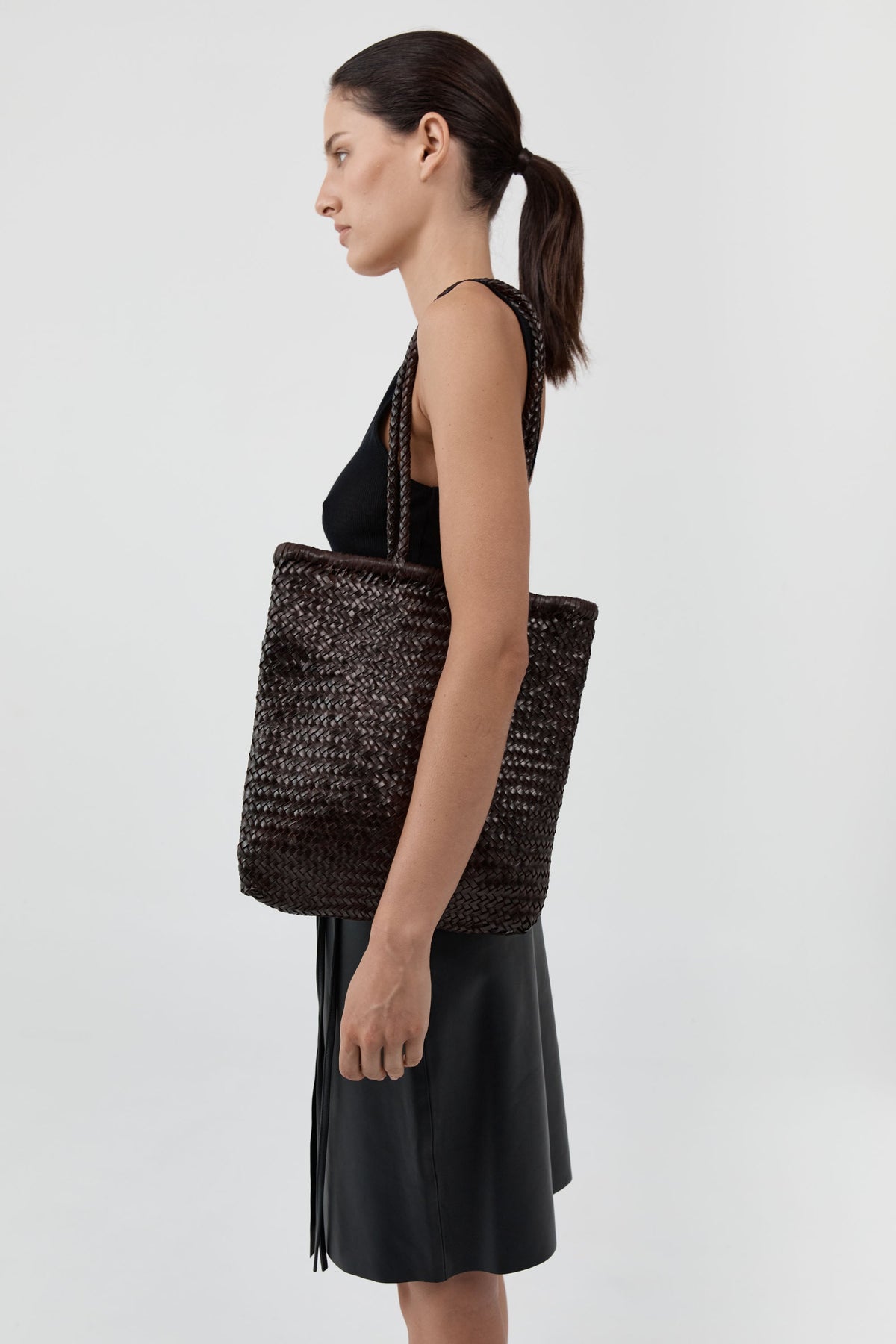 PRE-ORDER: Bagu Woven Tote - Chocolate