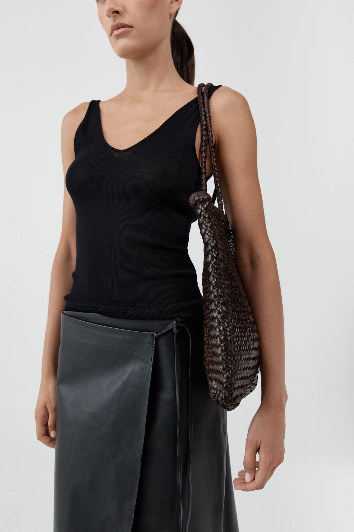 PRE-ORDER: Bagu Woven Tote - Chocolate