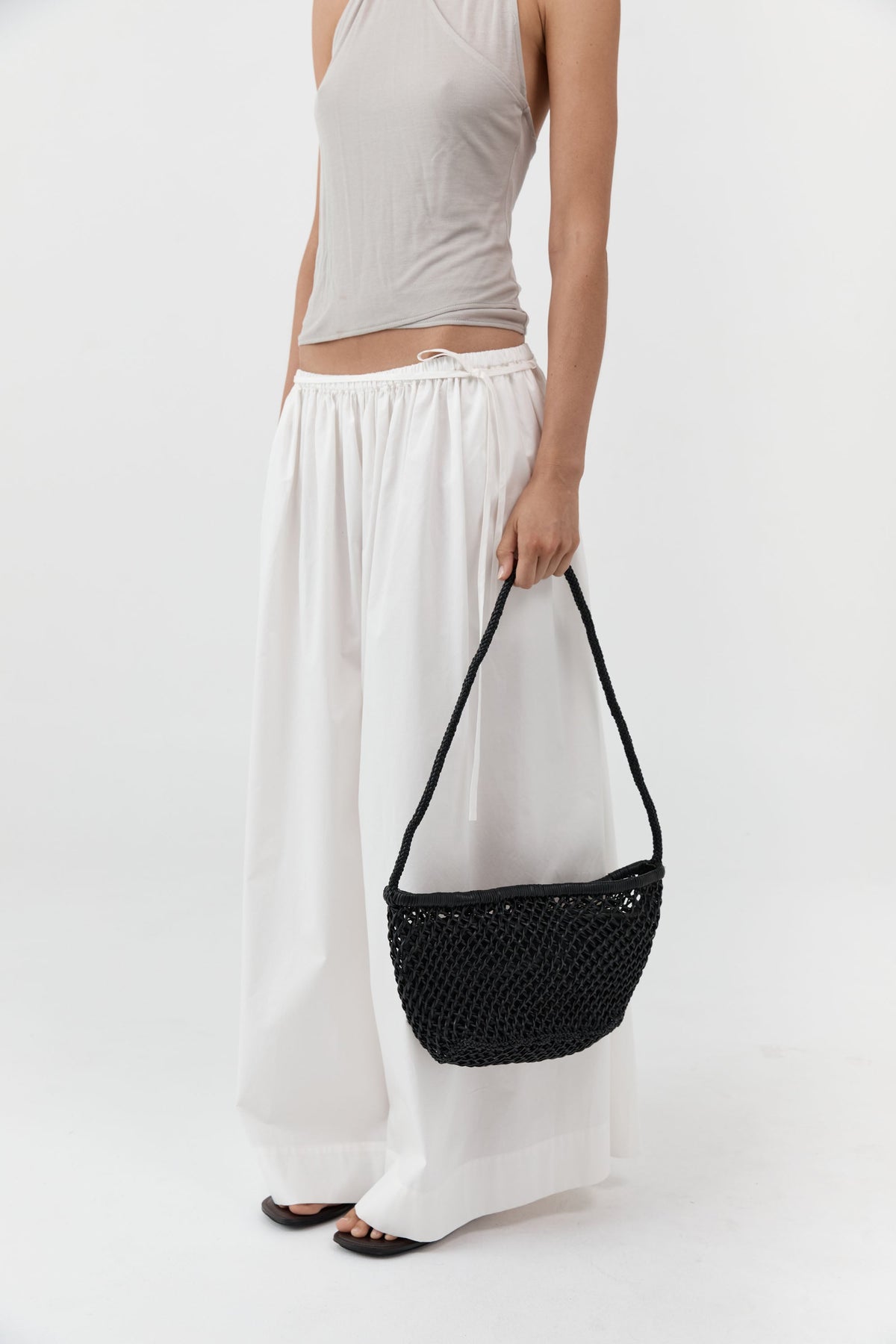 Mesh Crescent Bag - Black