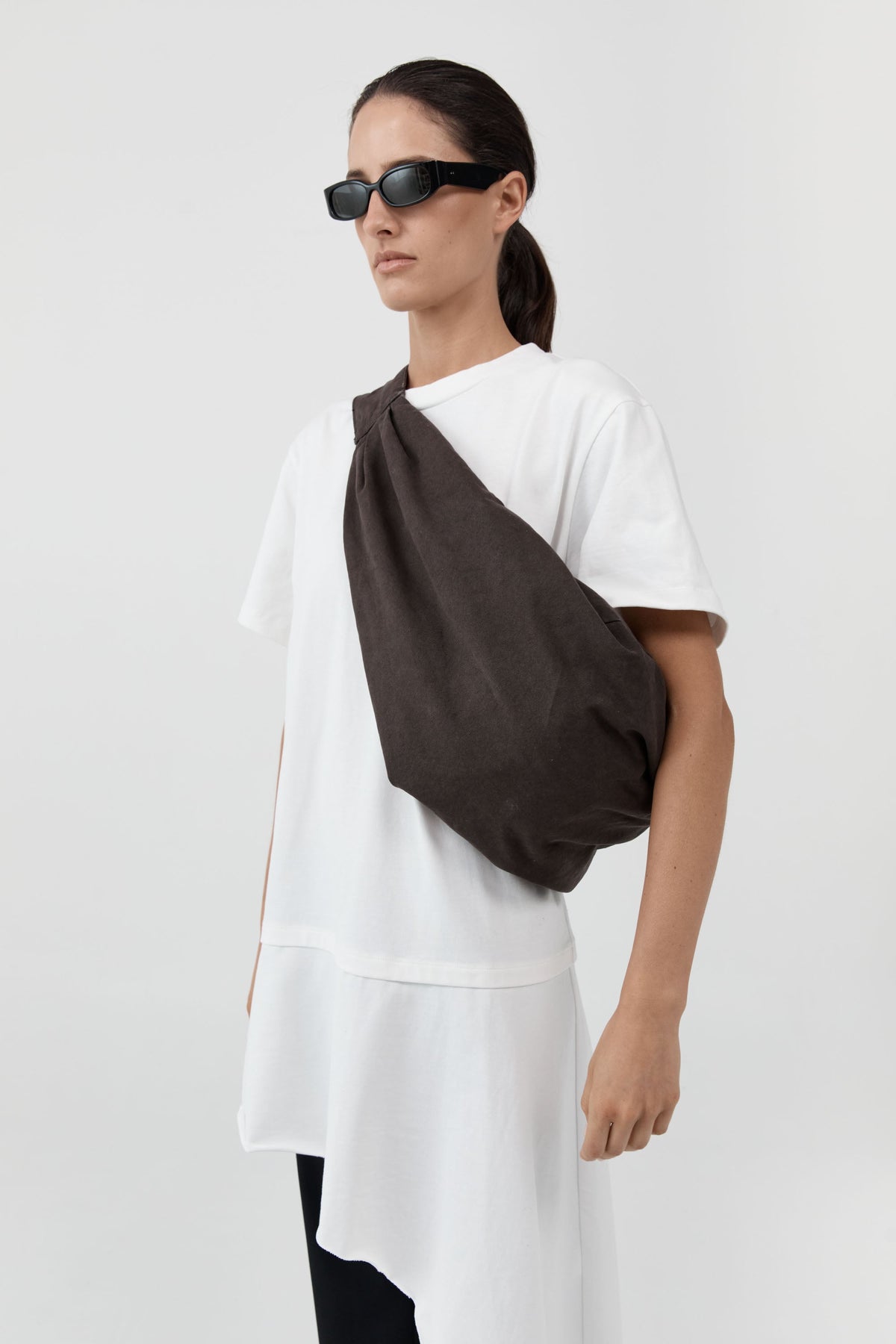 Canvas Large Crossbody Bag - Ash