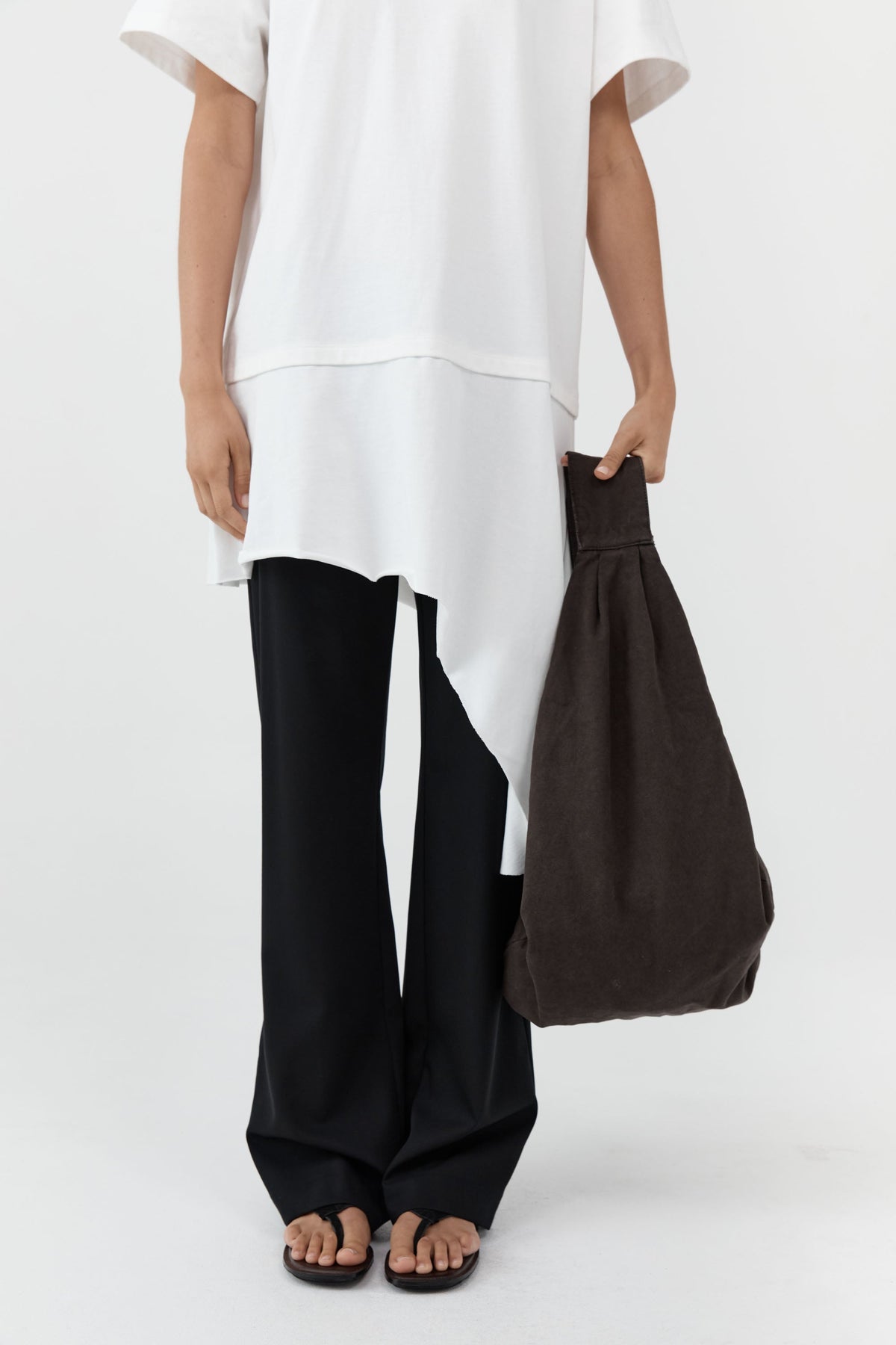 Canvas Large Crossbody Bag - Ash