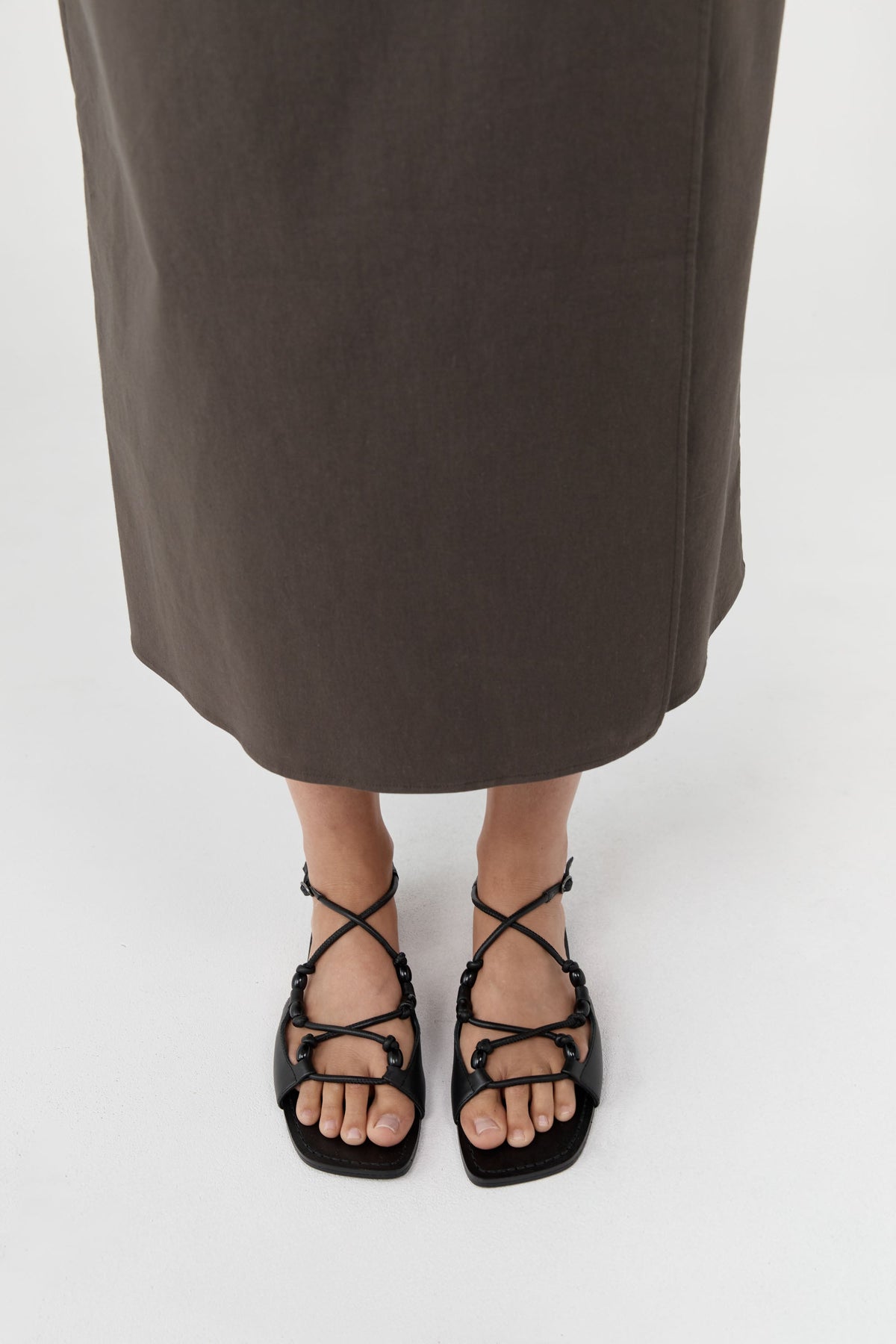 Beaded Detail Sandal - Black