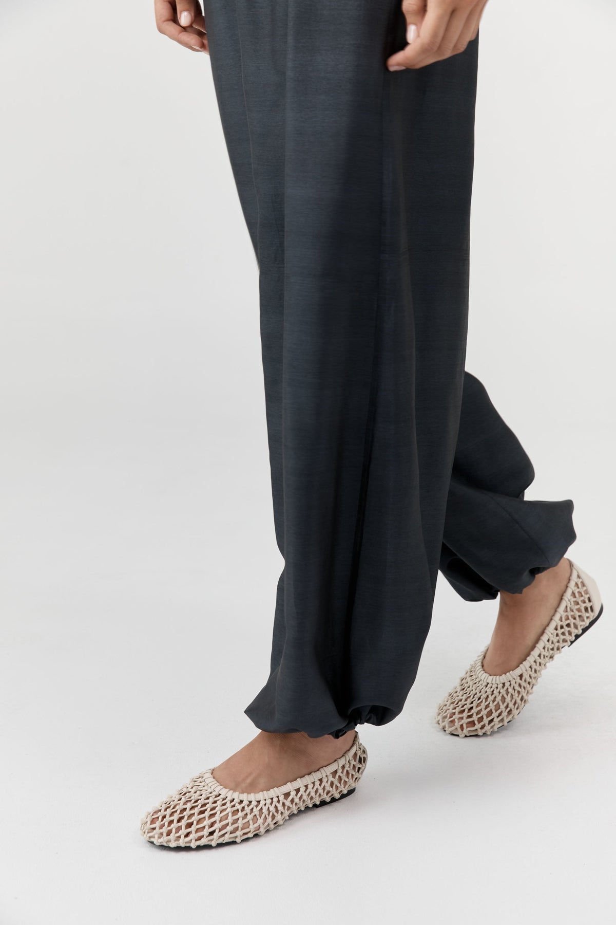Woven Ballerina Flat - Off White