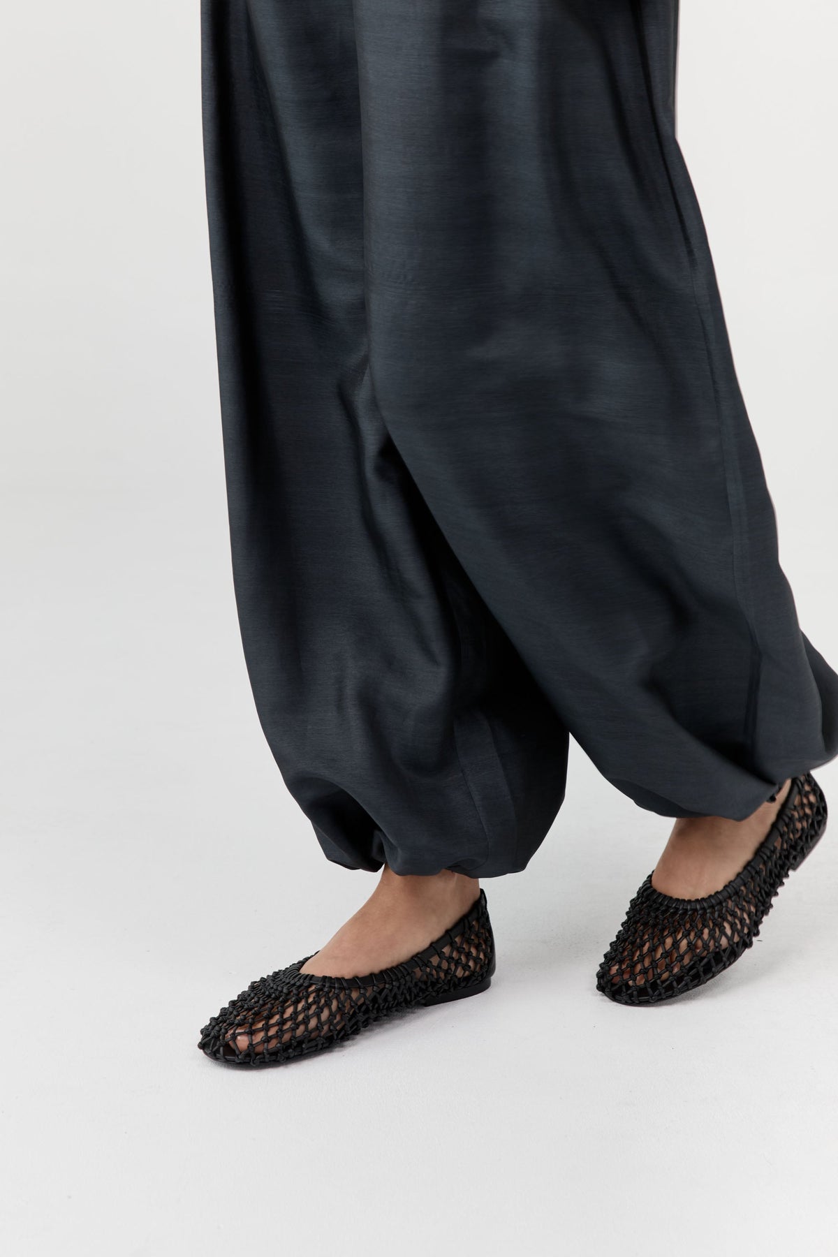 Woven Ballerina Flat - Black