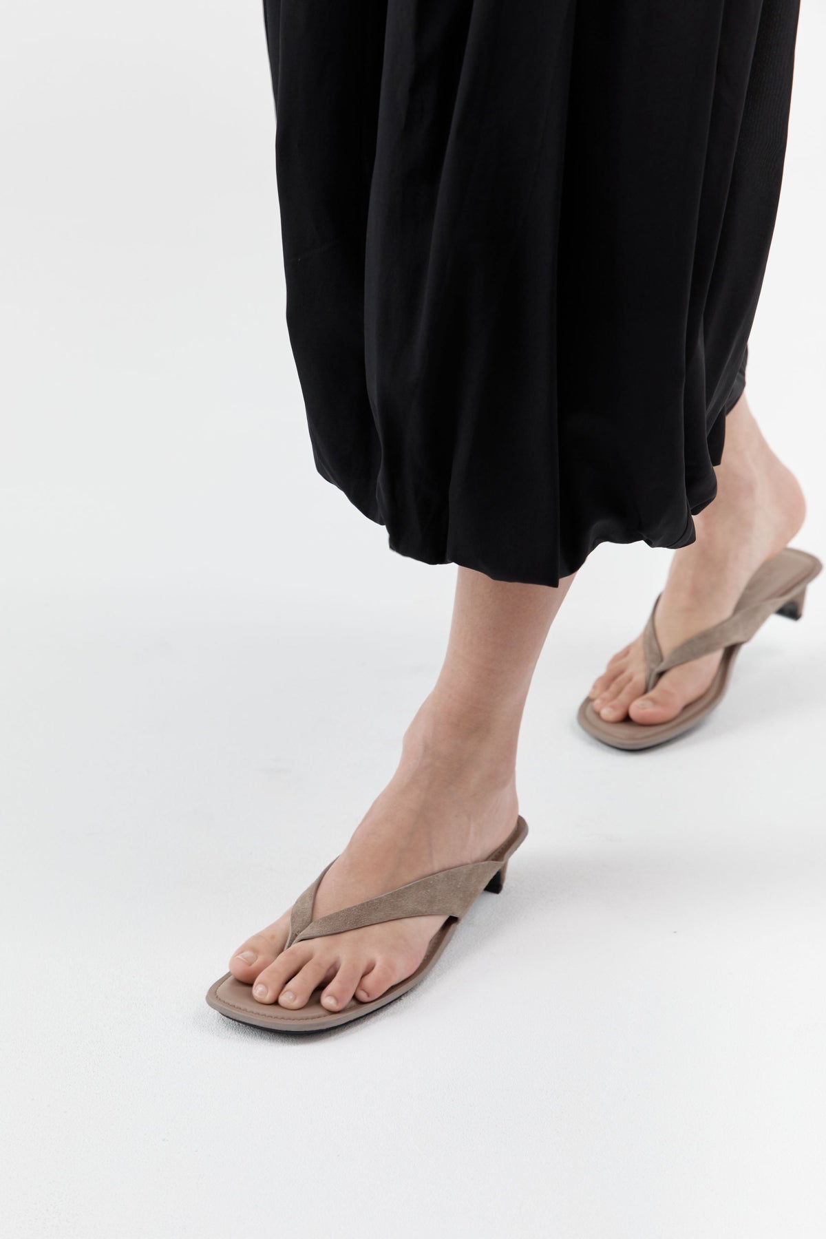 Suede Opanka Heel - Almond