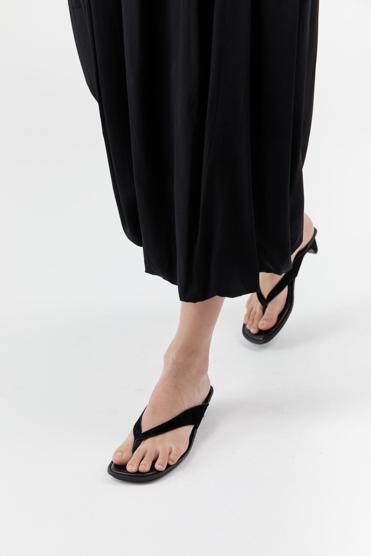 Suede Opanka Heel - Black