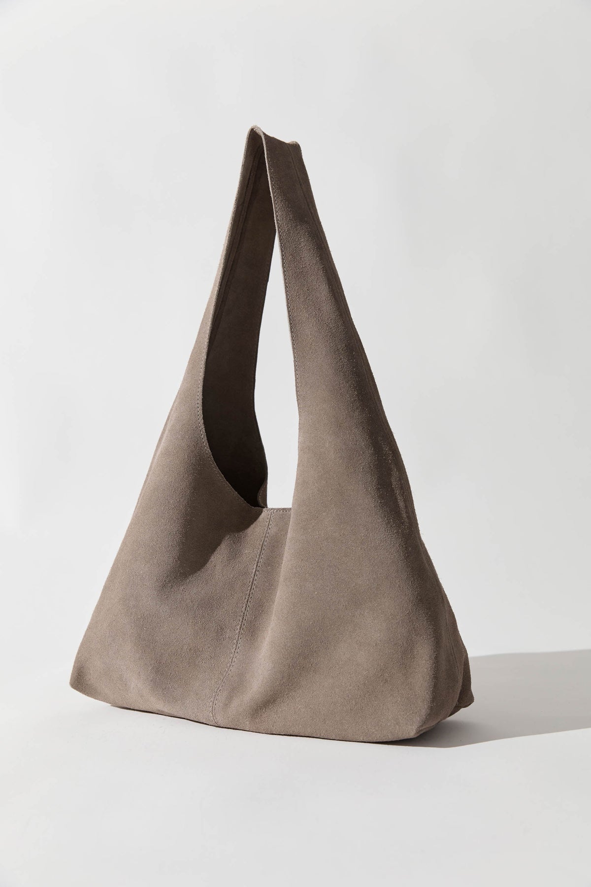 Suede Soft Bag - Pebble