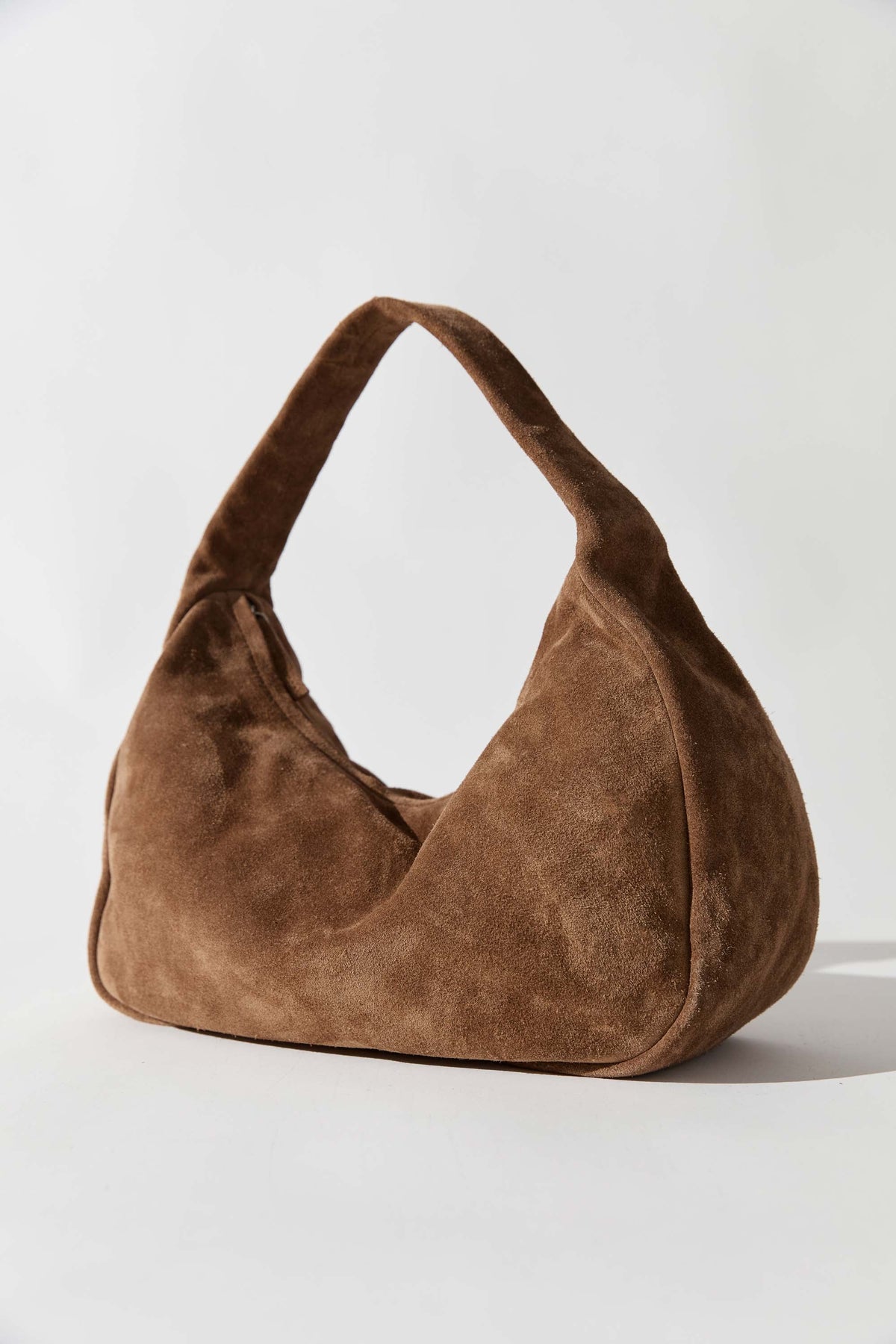 Suede Large Bon Bon Bag - Toffee