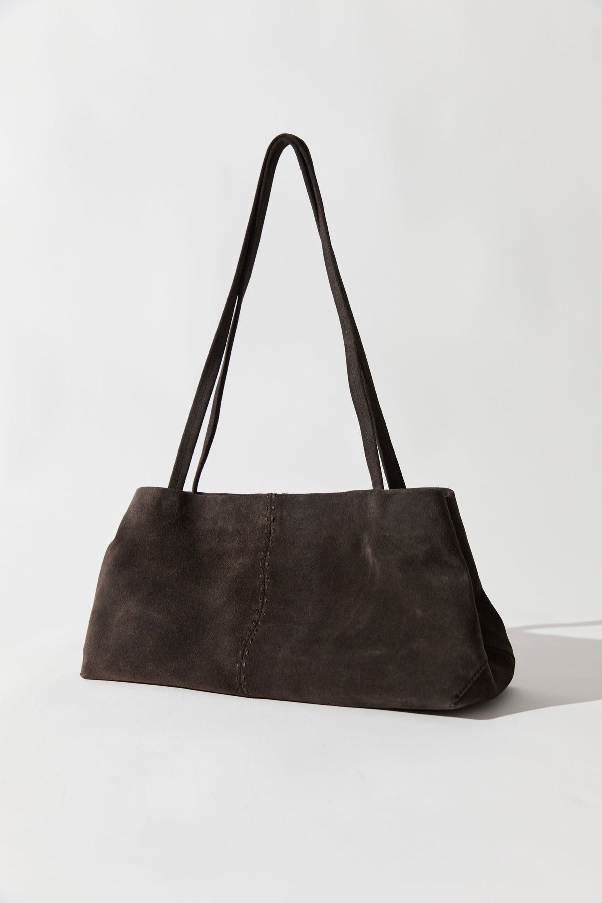 Suede Origami Tote - Coffee