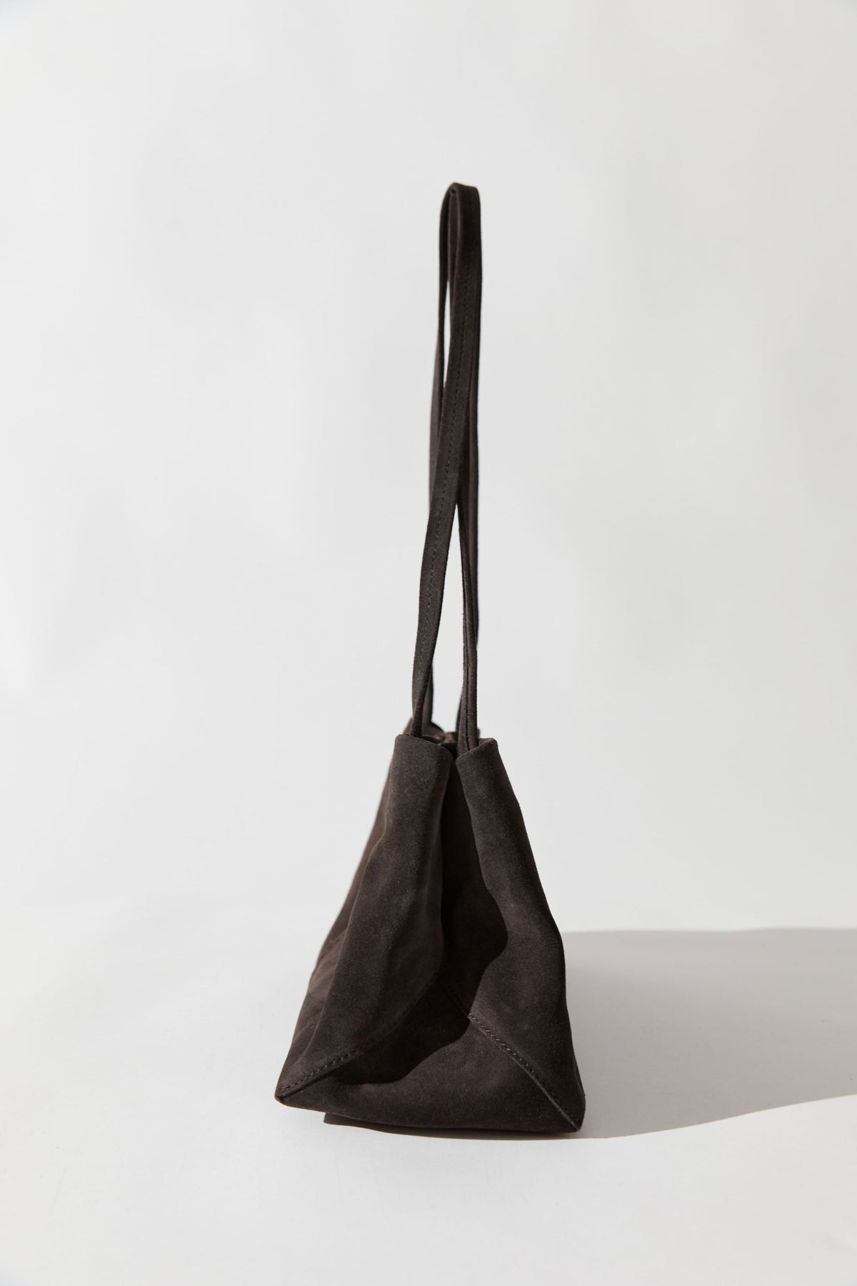 Suede Origami Tote - Coffee