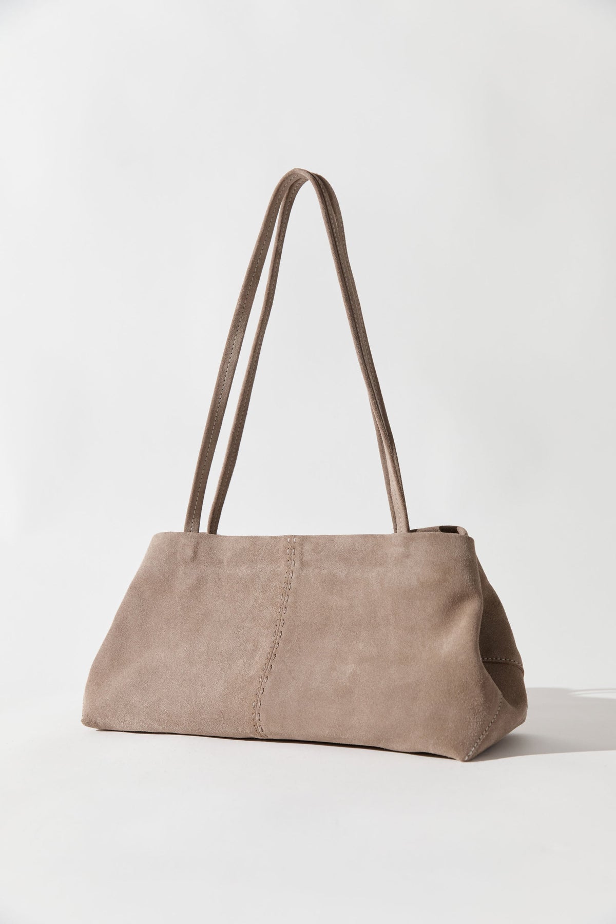 Suede Origami Tote - Almond