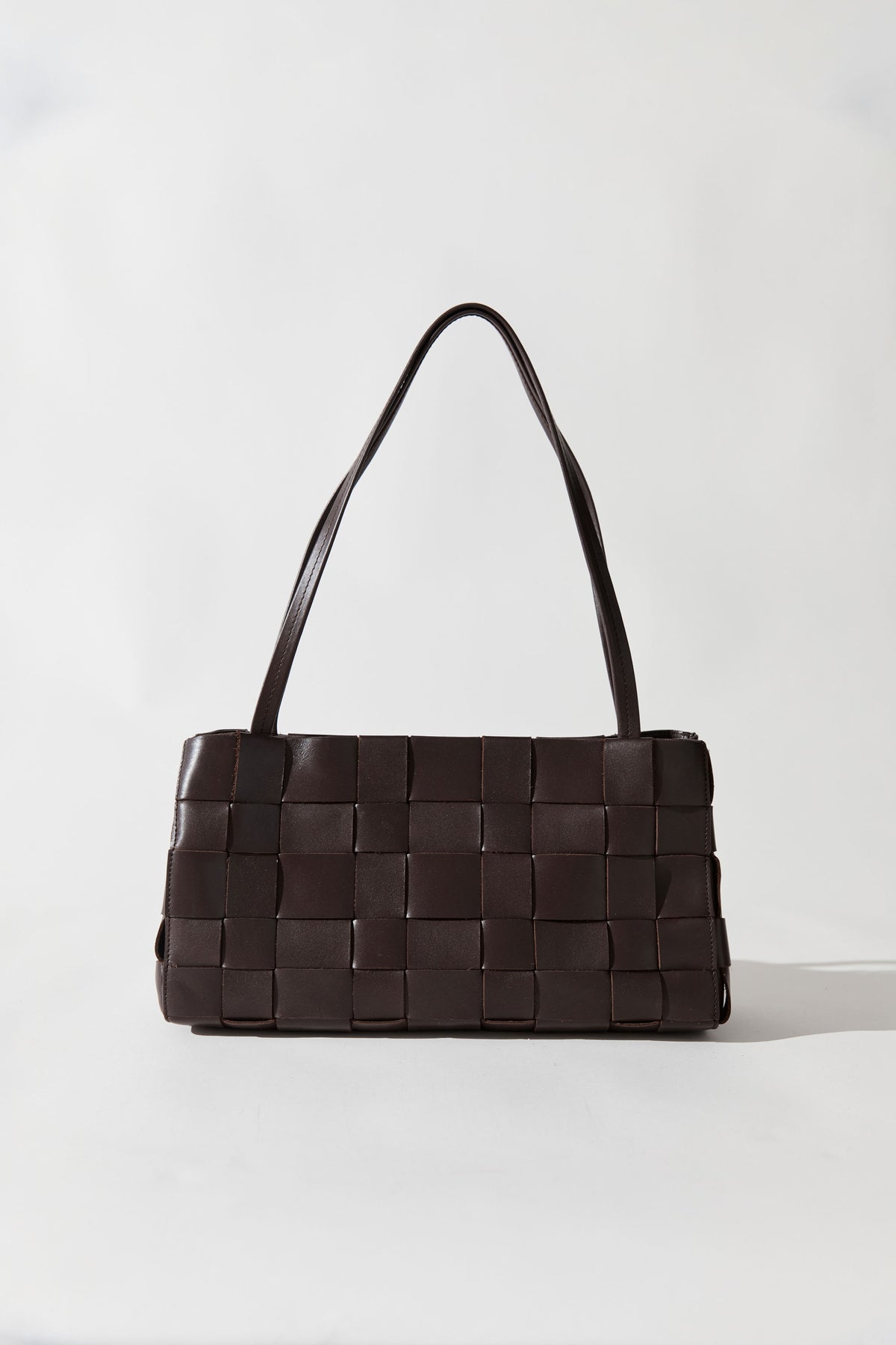 Slim Woven Tote - Chocolate